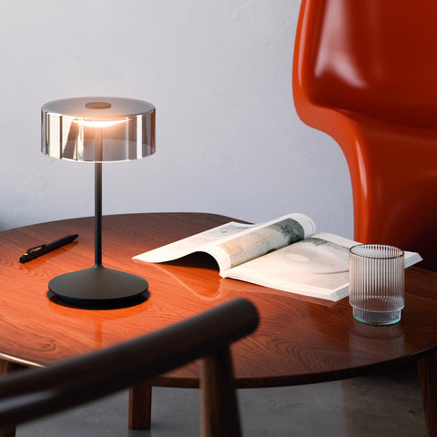Sigor Numotion Akku-Tischlampe mit Glasschirm