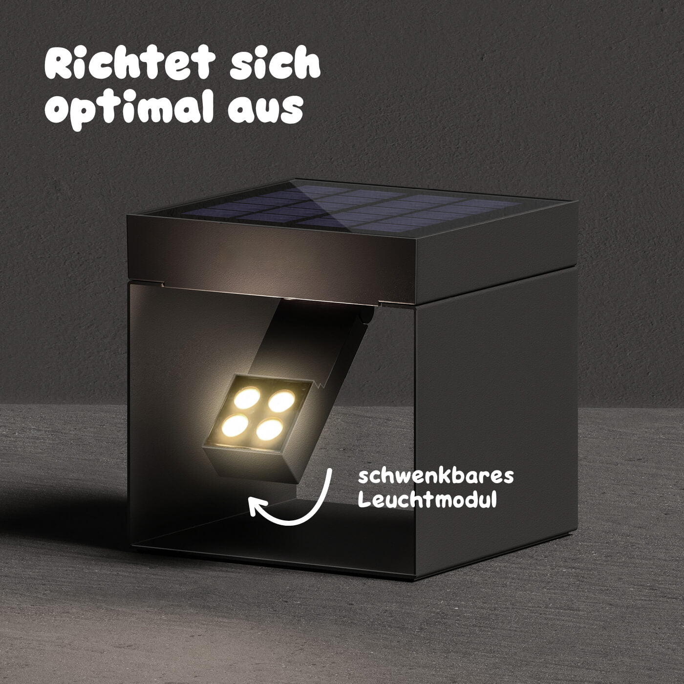 Individuelles Licht mit der Klewe Alea Akku-Solarleuchte für den Garten