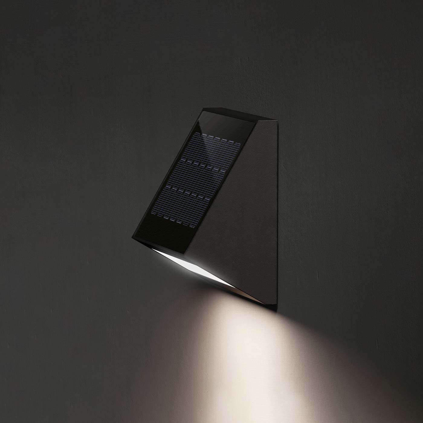 Detail der Klewe Ecostep Akku-Solar-Wandleuchte für Balkon oder Terrasse