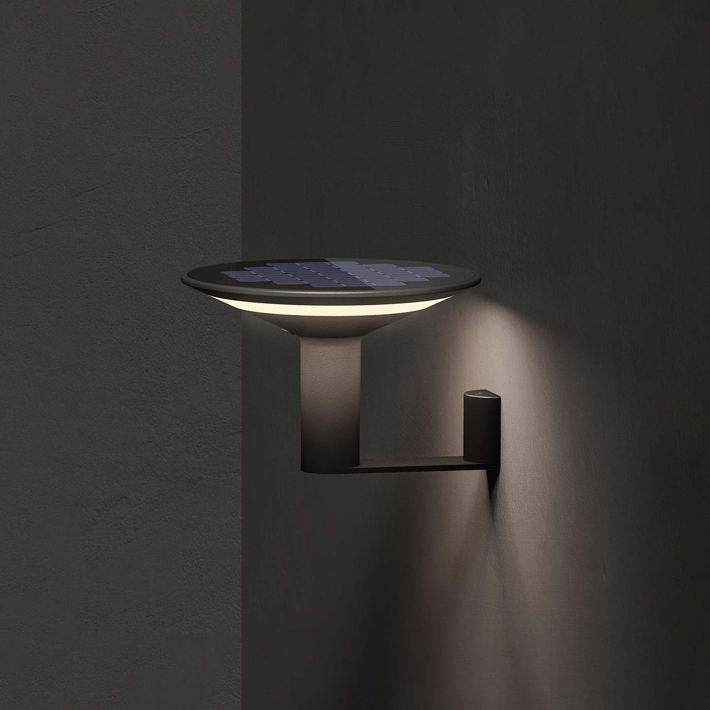 Klewe Keope Wall Akku-Solar-Wandleuchte für Balkon oder Terrasse im Detail