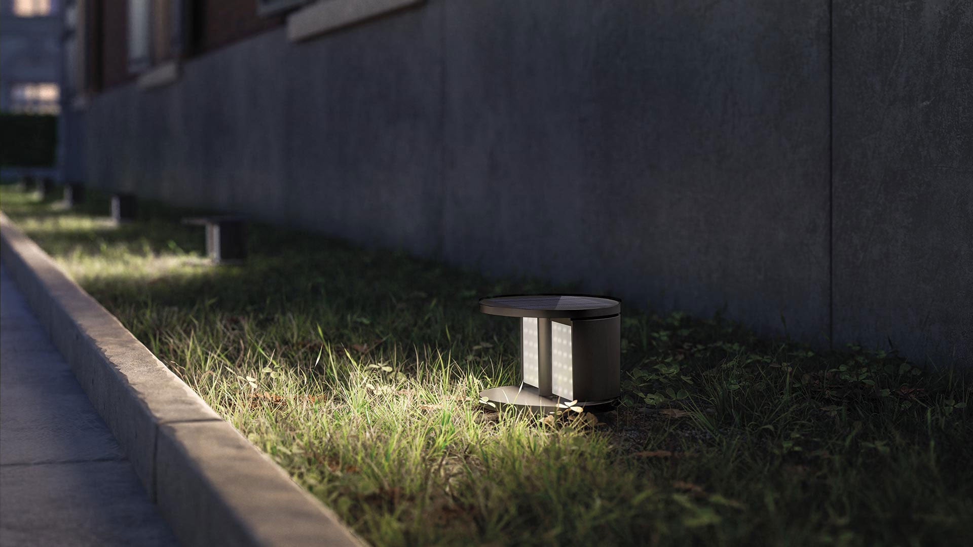 Klewe Swing Akku-Leuchte als Wegeleuchte im Garten