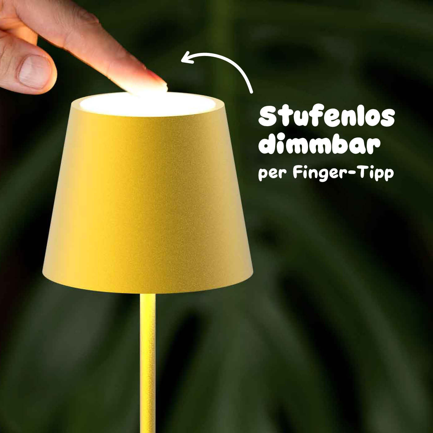 Stufenlos dimmbar: Sigor Nuindie Akku-Stehleuchte in #Farbe_Sonnengelb (Easy-Connect)