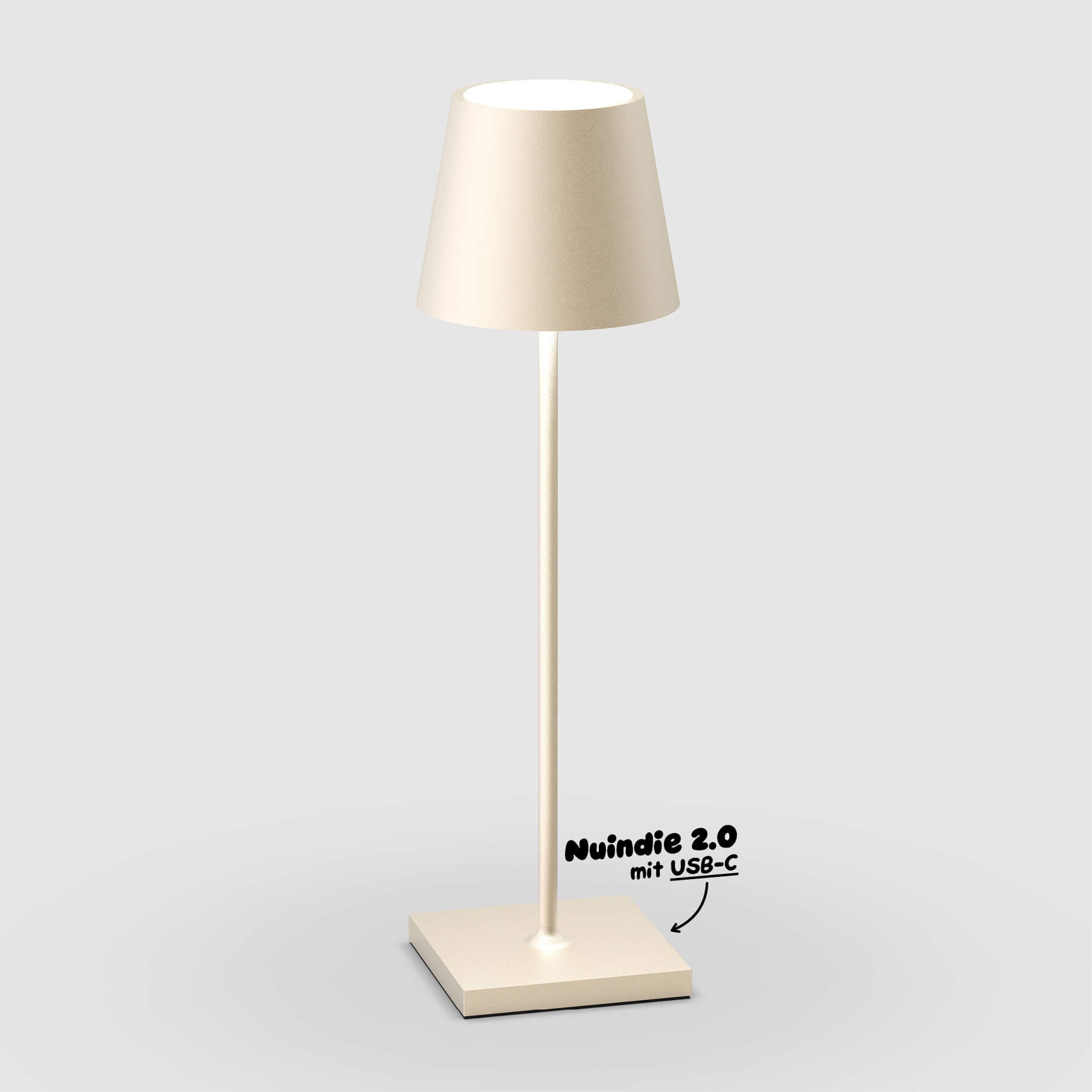 Sigor Nuindie 2.0 Akku-Tischleuchte in #Farbe_Dünenbeige
