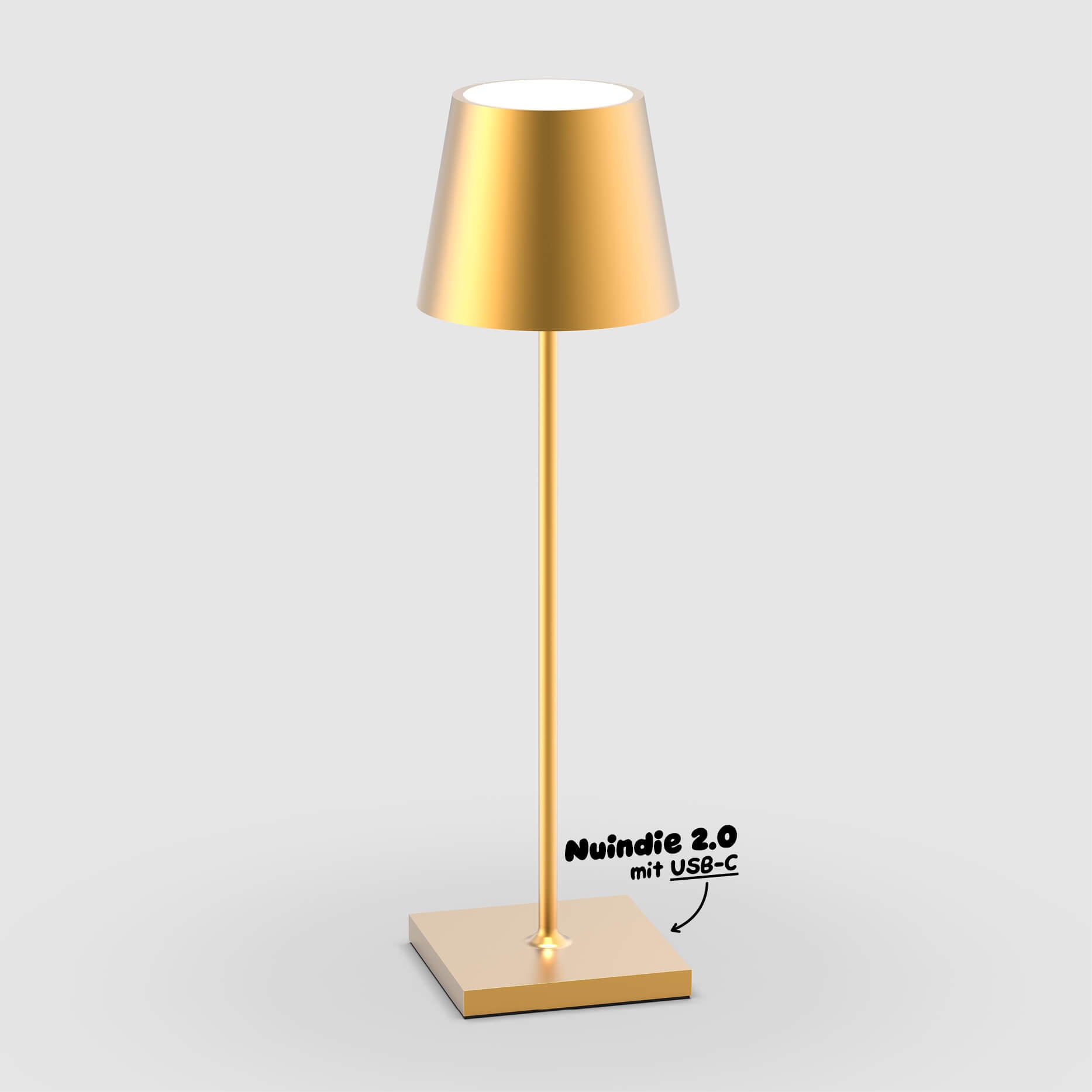 Sigor Nuindie 2.0 Akku-Tischleuchte metallic gold #Farbe_Gold