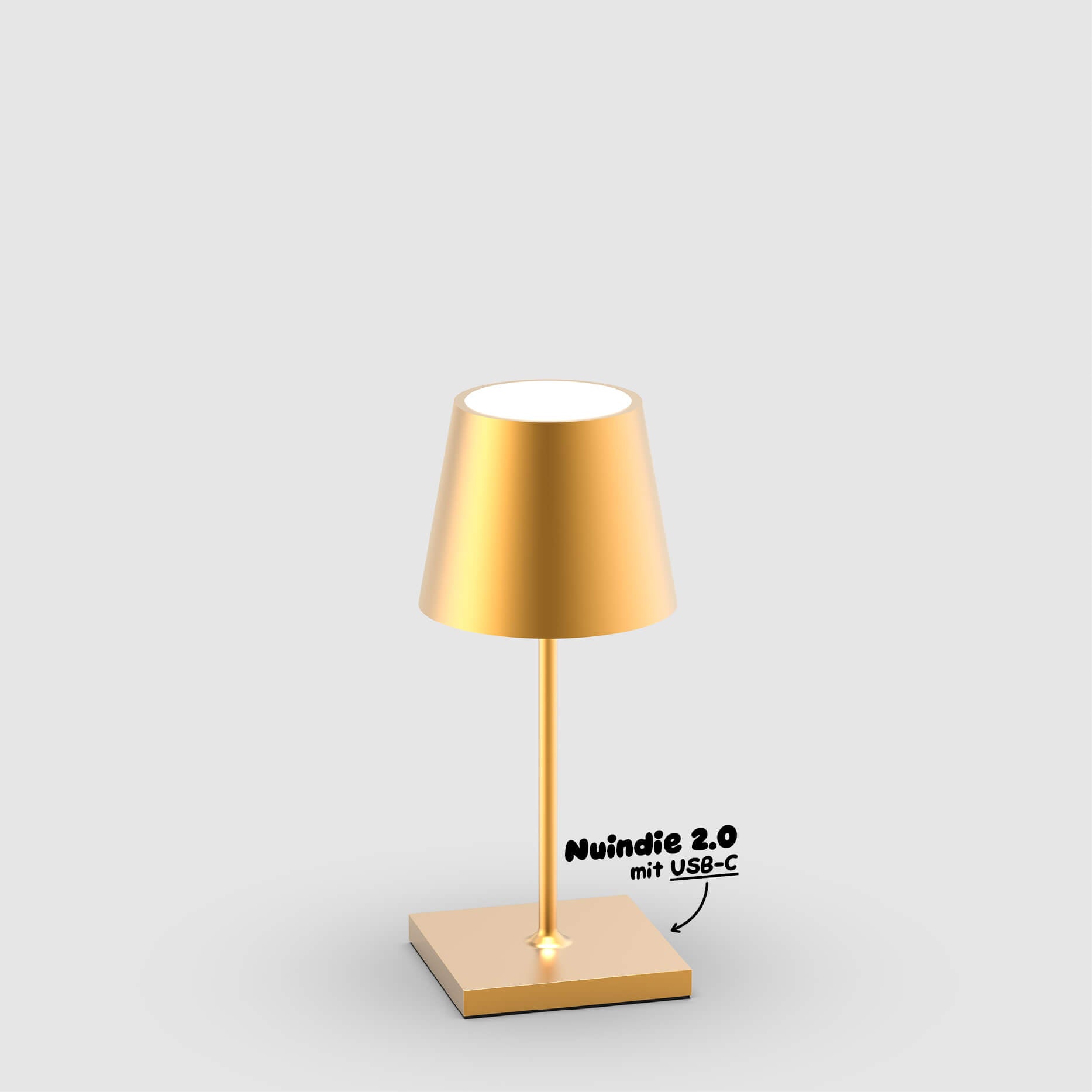 Sigor Nuindie 2.0 Mini Akku-Tischleuchte, eloxiert in #Farbe_Gold
