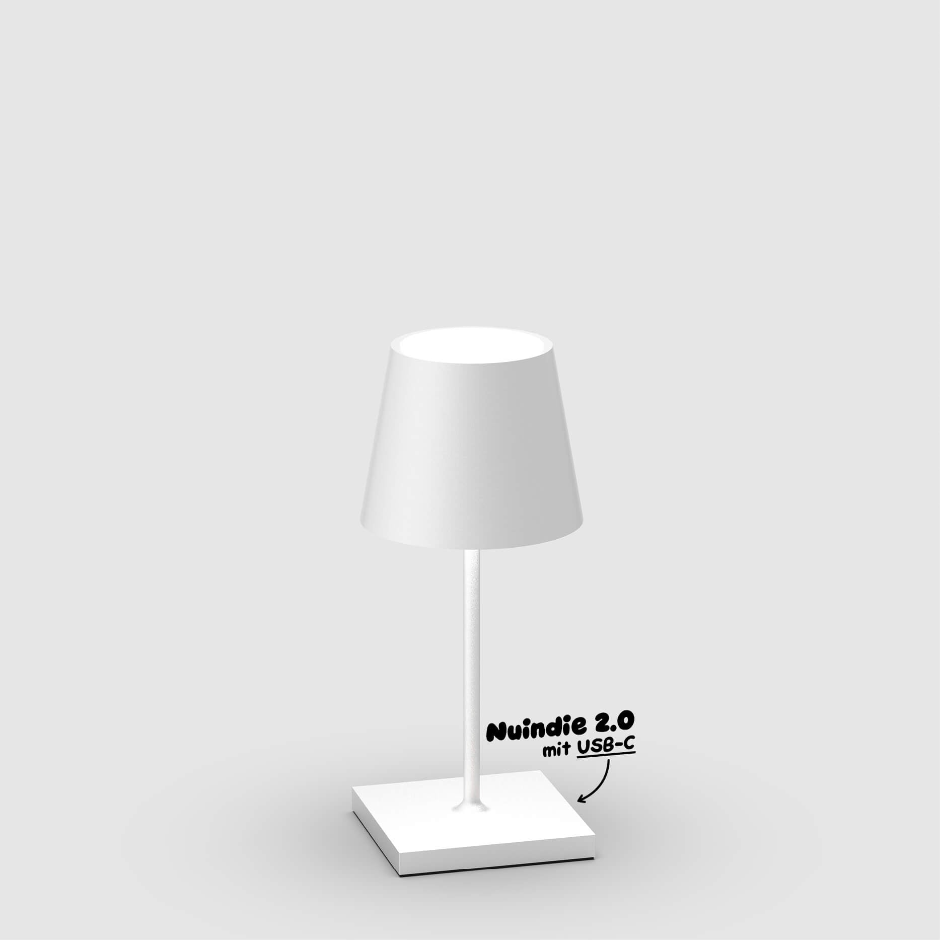 Sigor Nuindie 2.0 Mini Akku-Tischleuchte in #Farbe_Schneeweiss