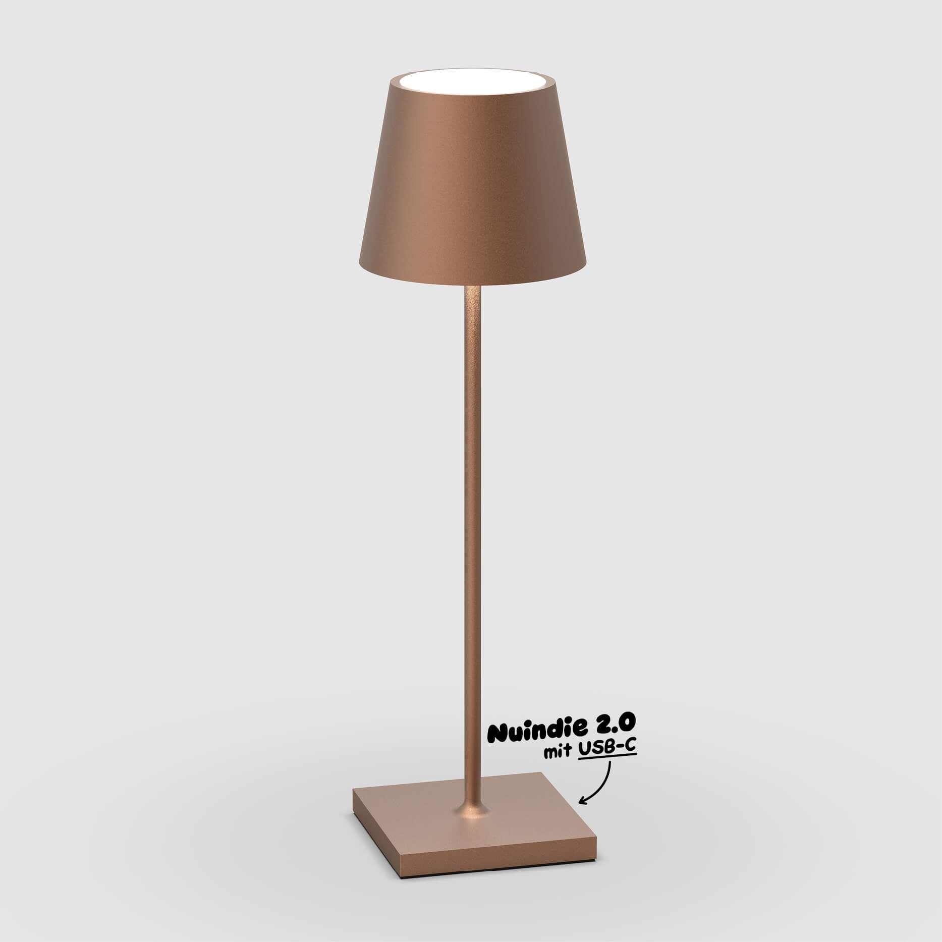 Sigor Nuindie 2.0 Akku-Tischleuchte in #Farbe_Mokkabraun