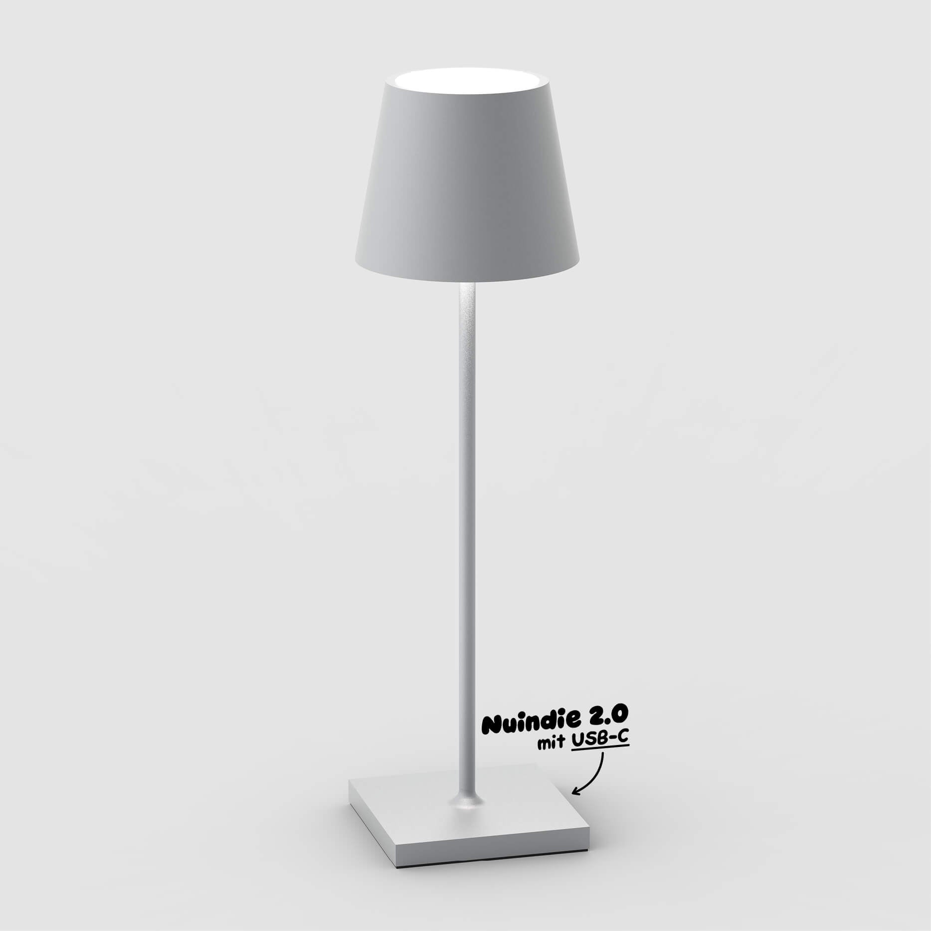 Sigor Nuindie 2.0 Akku-Tischleuchte in #Farbe_Nebelgrau