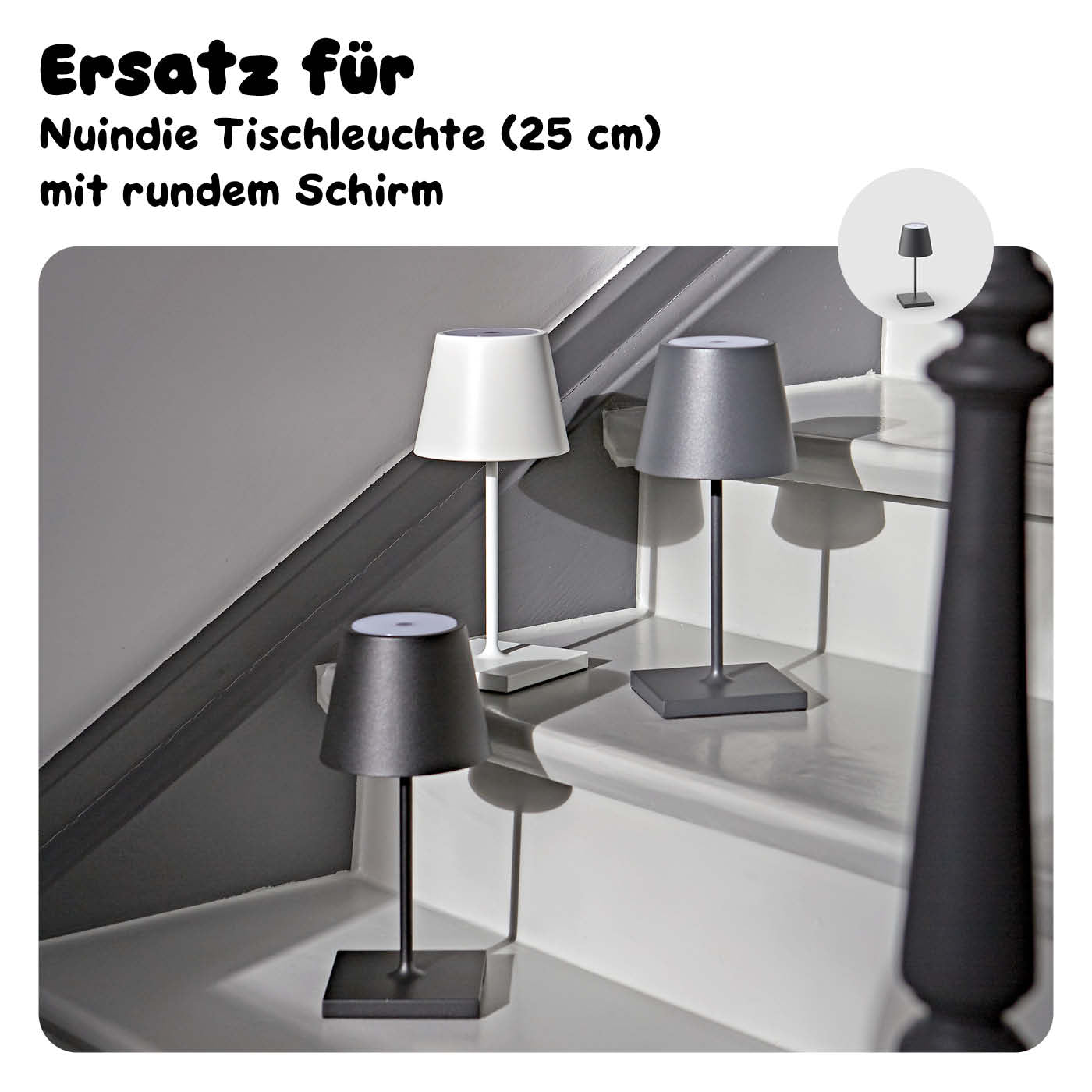 Sigor Nuindie mini Ersatzfuß (USB-C) für die Nuindie mit rundem Schirm