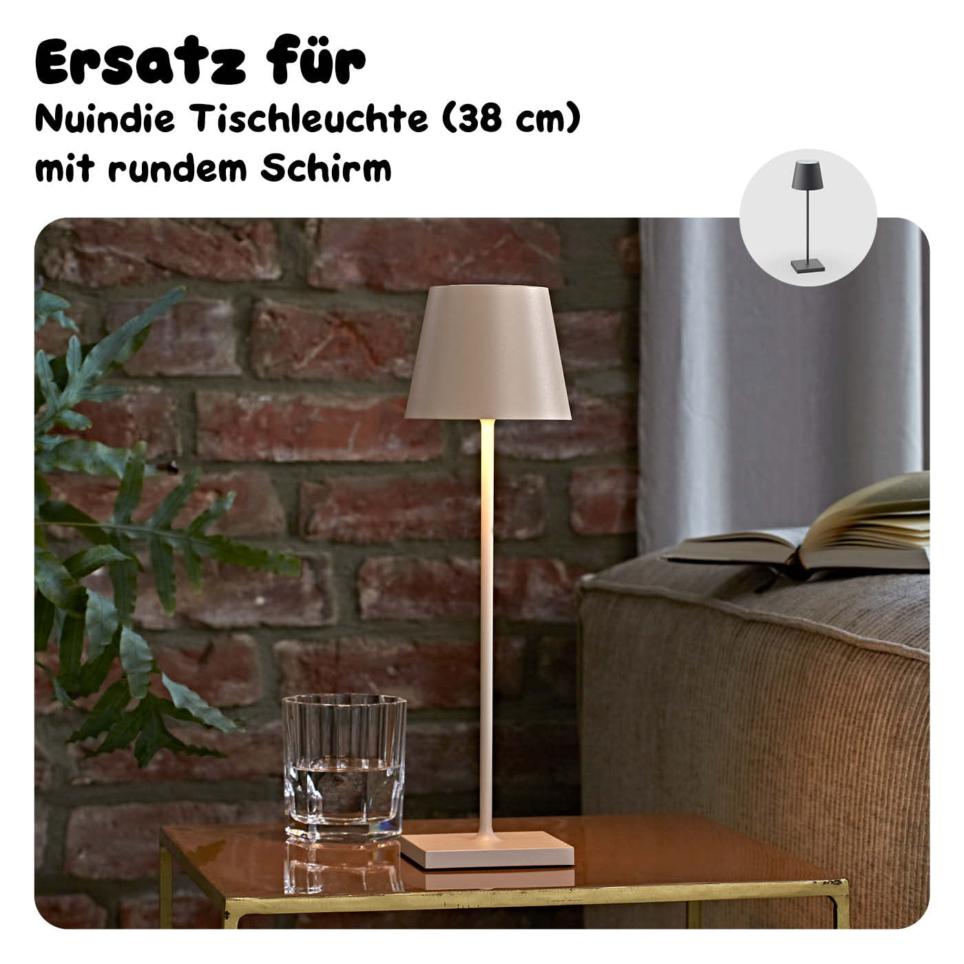 Sigor Nuindie Ersatzfuß (USB-C) für die Nuindie mit rundem Schirm