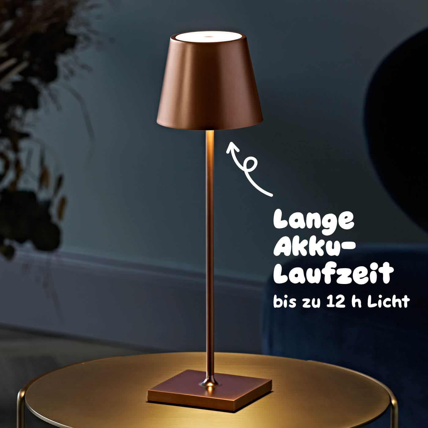 Sigor Nuindie Akku-Tischleuchte, eloxiert in #Farbe_Bronze