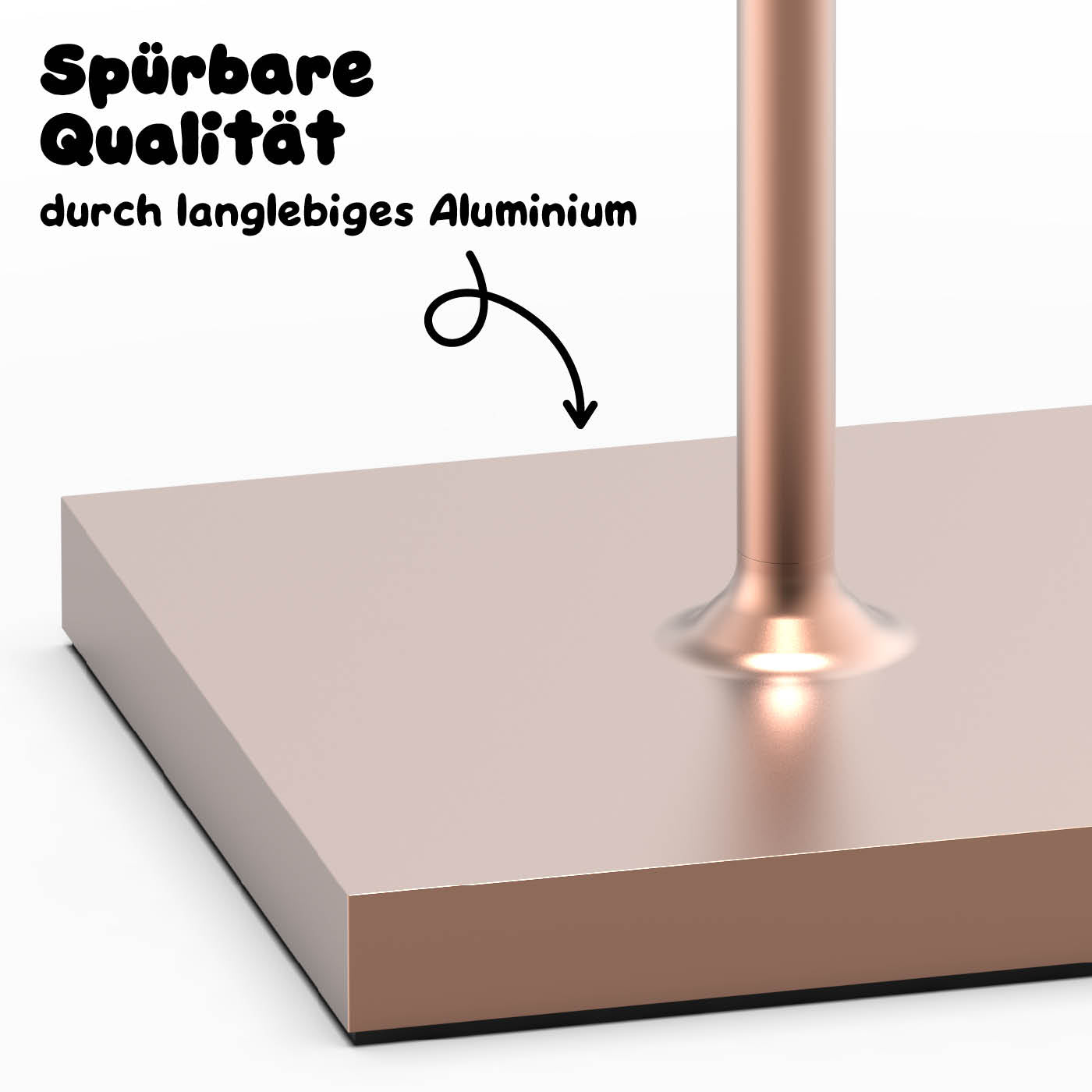 Sigor Nuindie Akku-Tischleuchte aus Aluminium, eloxiert in #Farbe_Bronze