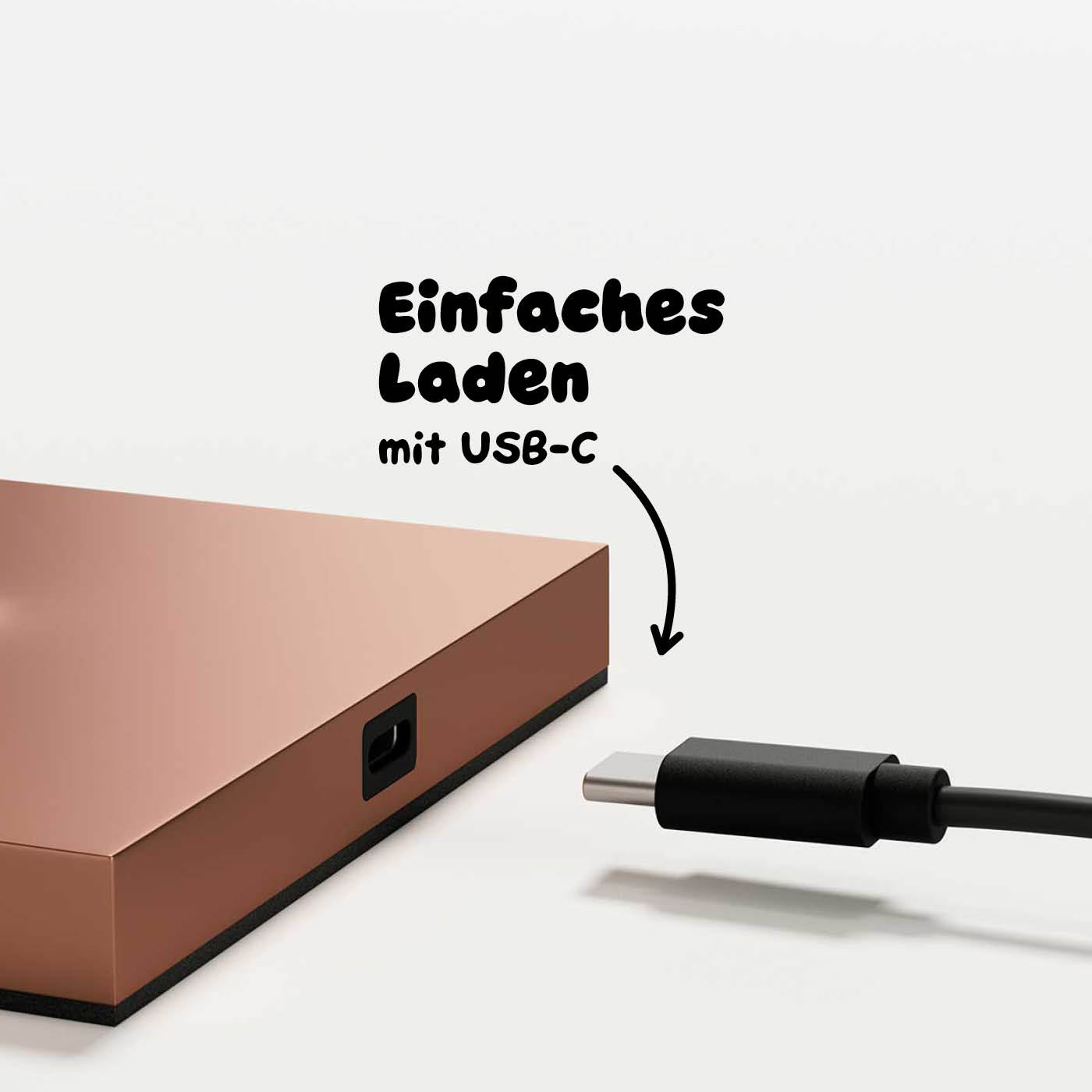 Einfaches Laden: Sigor Nuindie Mini Akku-Tischleuchte, eloxiert in #Farbe_Bronze