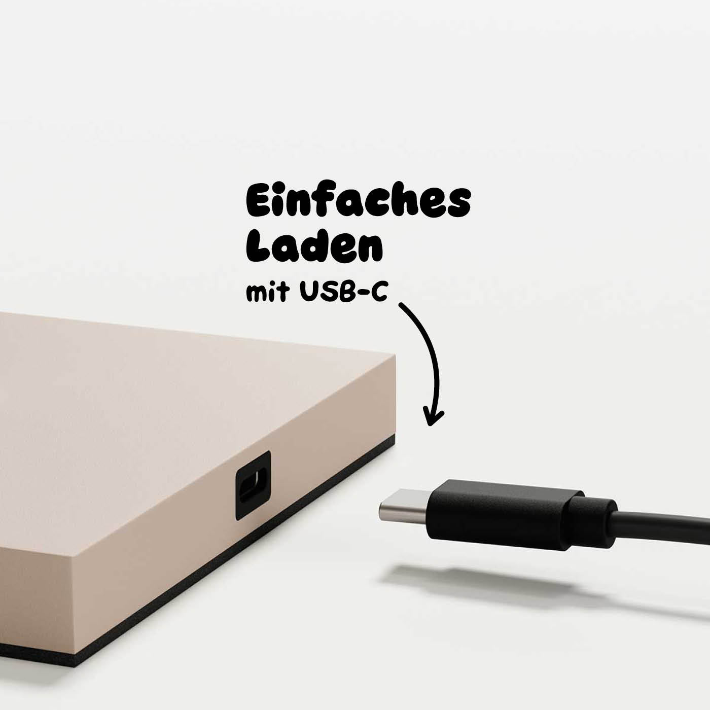 Einfach zu laden: Sigor Nuindie Akku-Tischleuchte in #Farbe_Dünenbeige