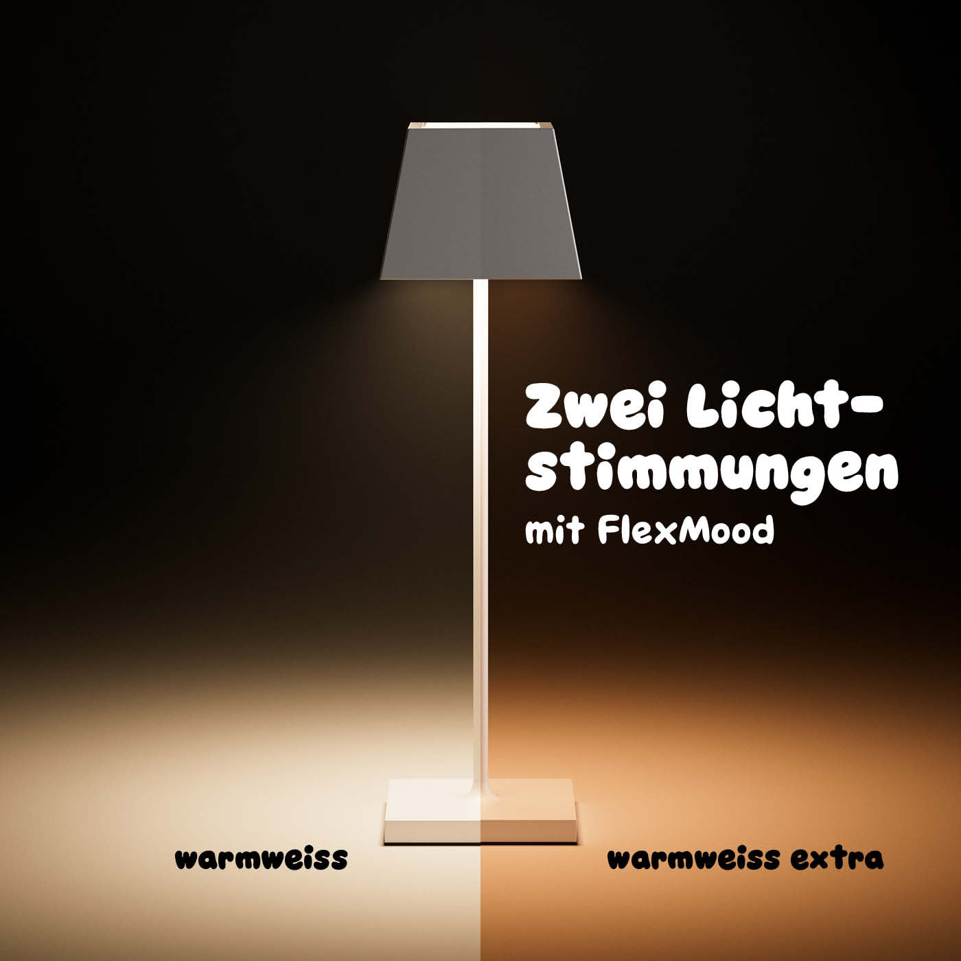 Die Nuindie eckig mit 2 Lichtstimmungen mit FlexMood