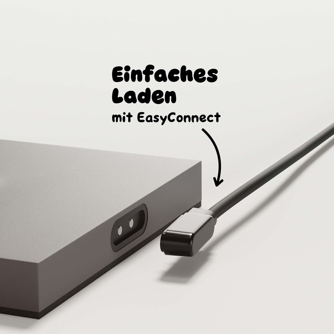 Einfaches Laden: Sigor Nuindie Akku-Tischleuchte, eckig in #Farbe_Graphitgrau
