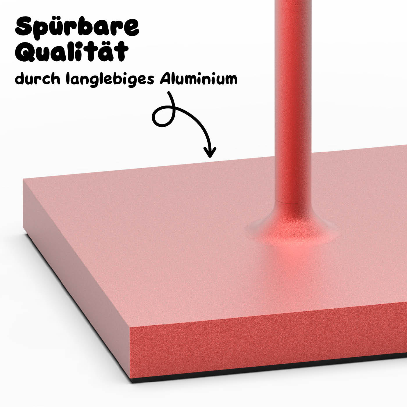 Kein Plastik: Sigor Nuindie Akku-Tischleuchte in #Farbe_Feuerrot