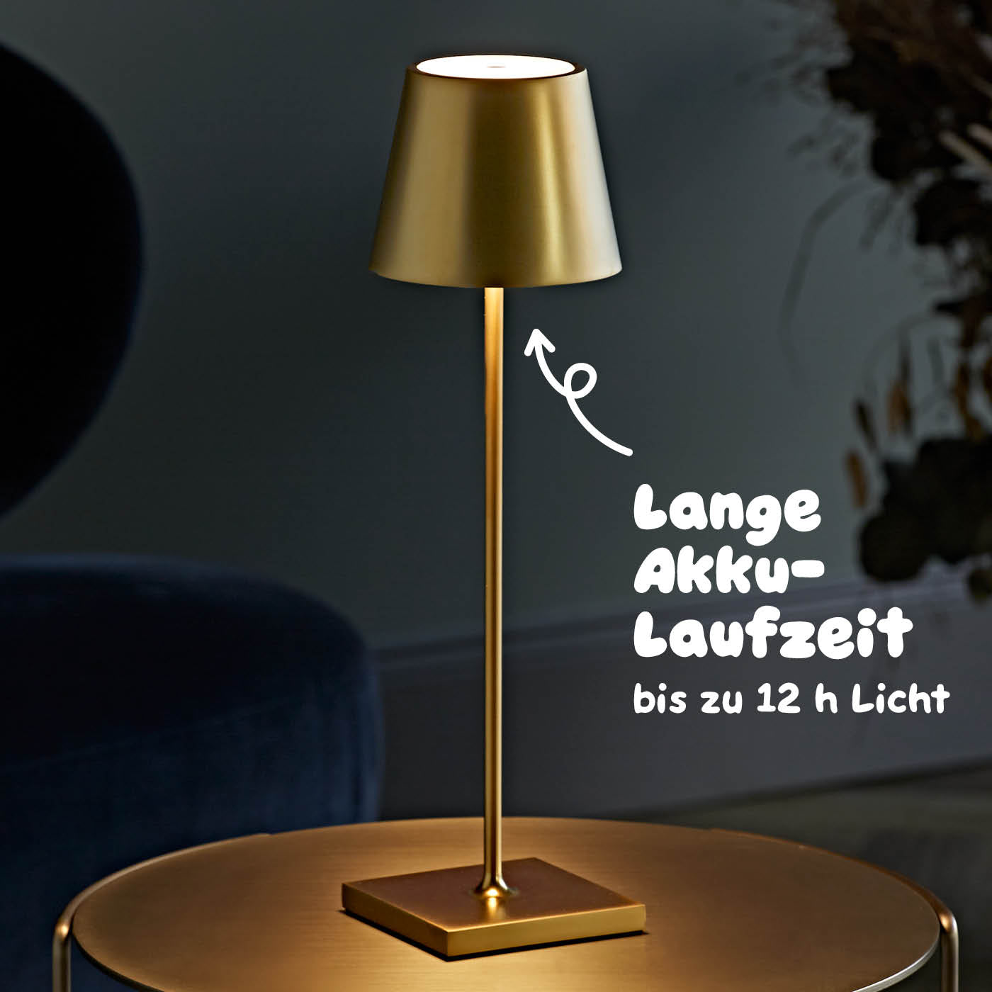 Sigor Nuindie Akku-Tischleuchte, eloxiert in #Farbe_Gold