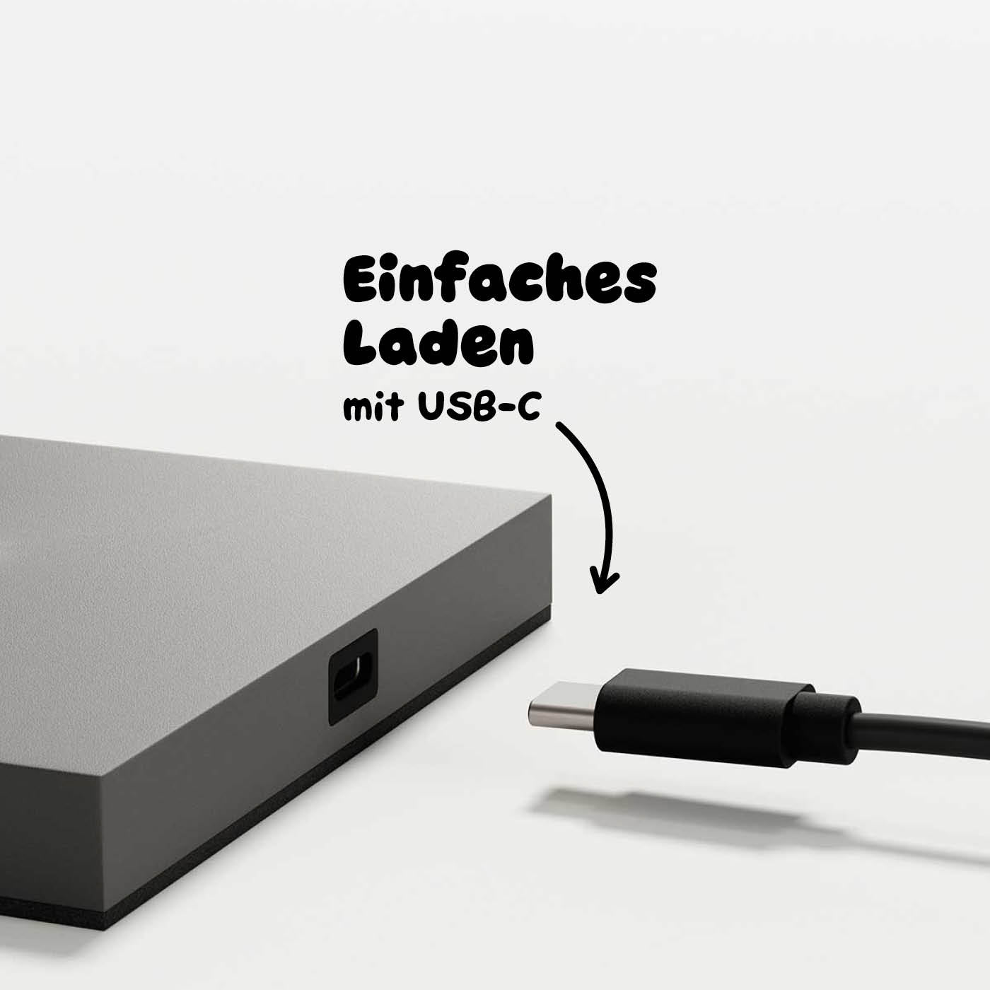 Einfaches Laden: Sigor Nuindie Akku-Tischleuchte in #Farbe_Graphitgrau