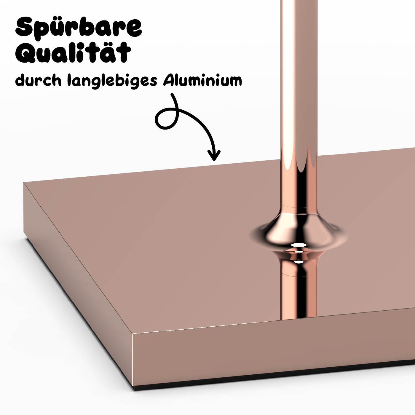 Die Nuindie kupfer aus hochwertigem Aluminium #Farbe_Kupfer Hochglanz