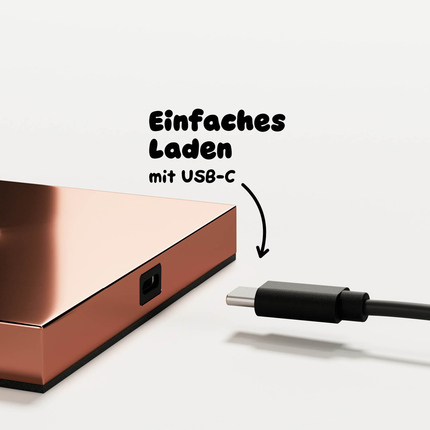 Sigor Nuindie Akku-Tischleuchte, kupferfarben mit magnetischem Stecker #Farbe_Kupfer Hochglanz