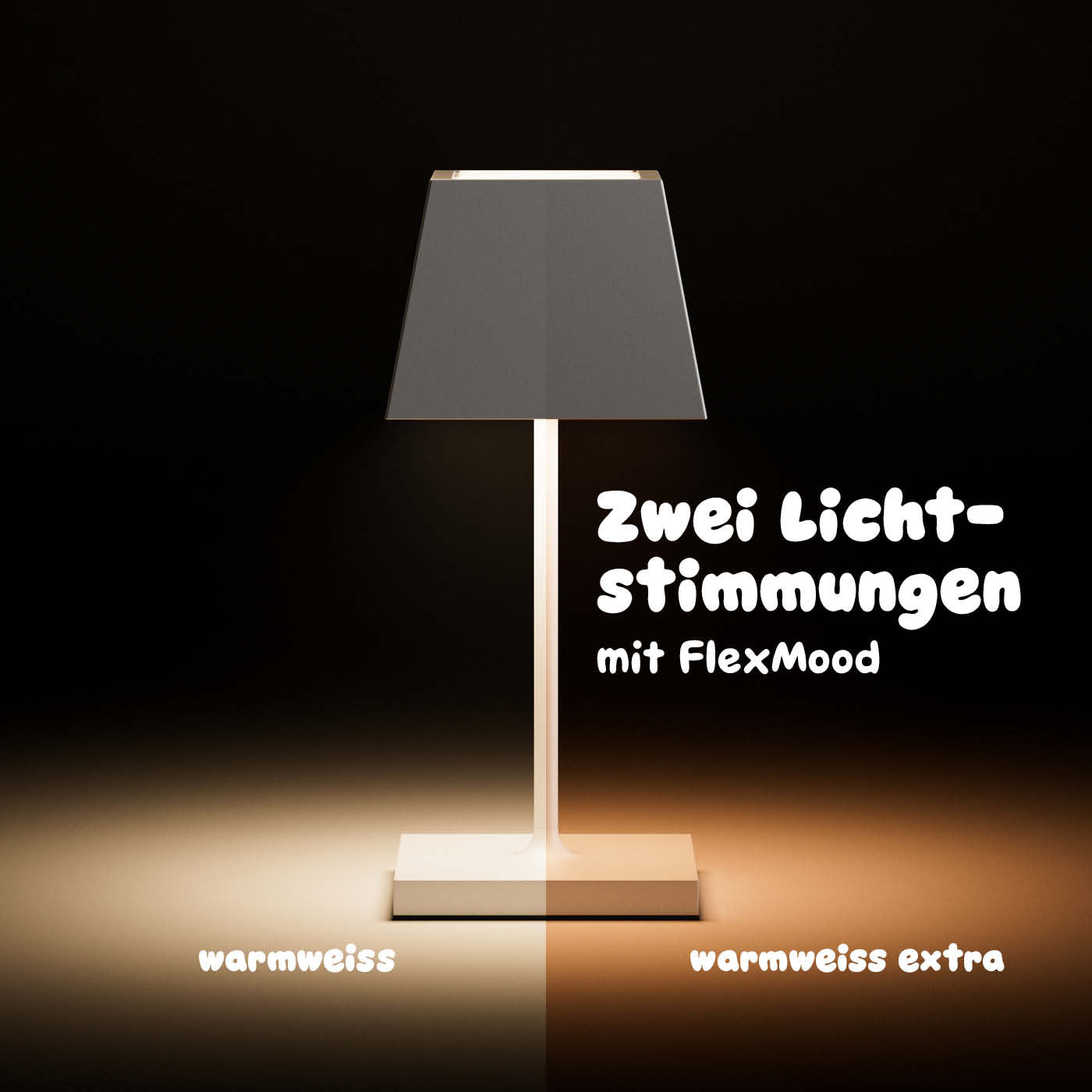 Nuindie mini eckig mit 2 Lichtstimmungen