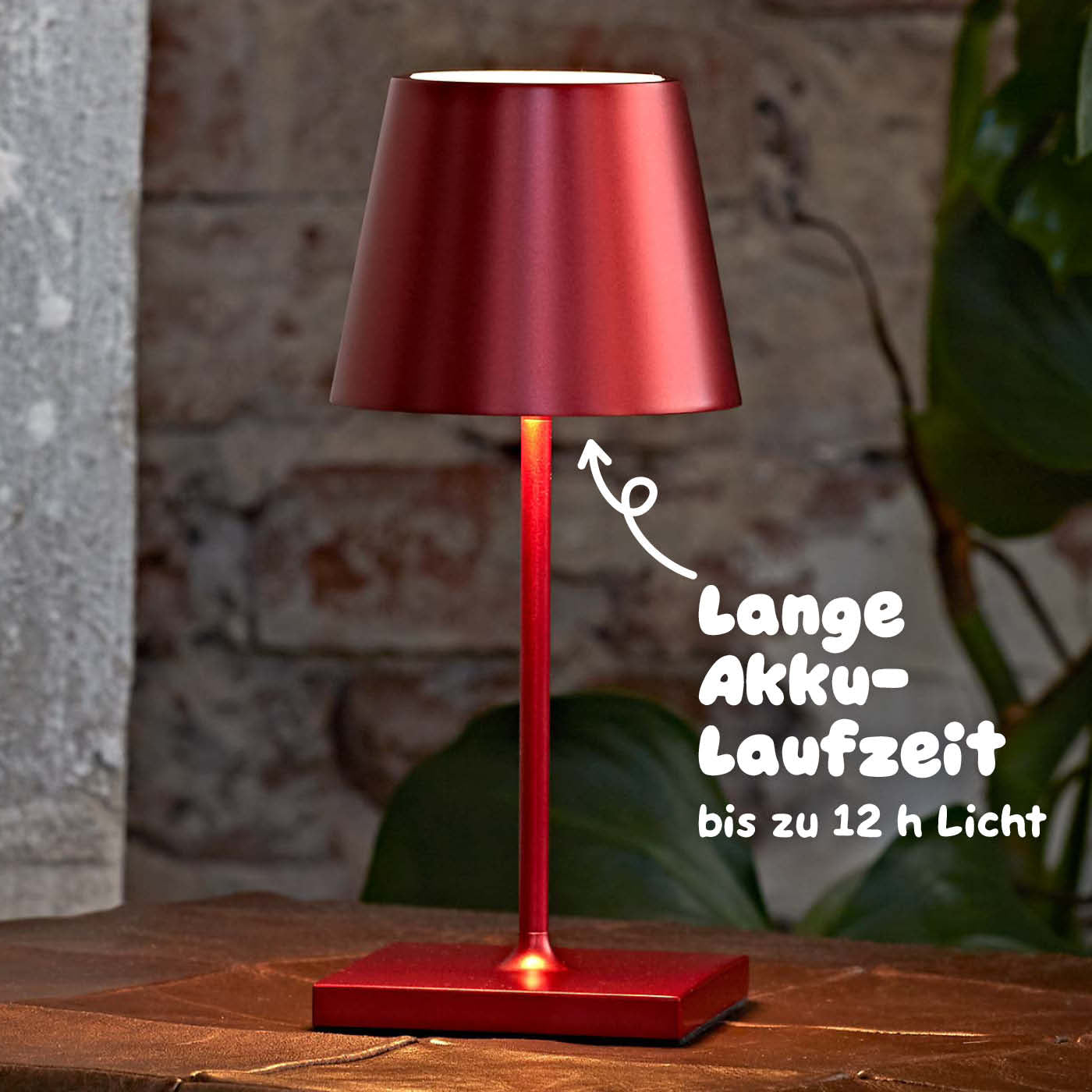 Starker Akku: Sigor Nuindie Mini Akku-Tischleuchte, eloxiert in #Farbe_Sigor