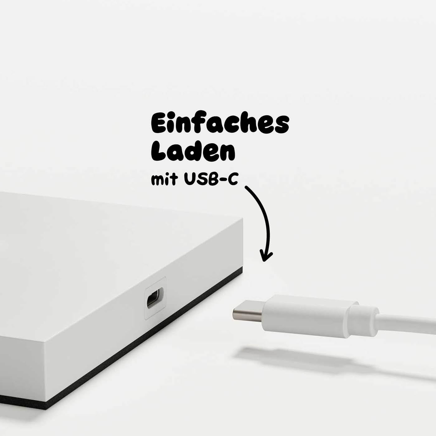 Einfach zu laden: Sigor Nuindie Mini Akku-Tischleuchte in #Farbe_Schneeweiss