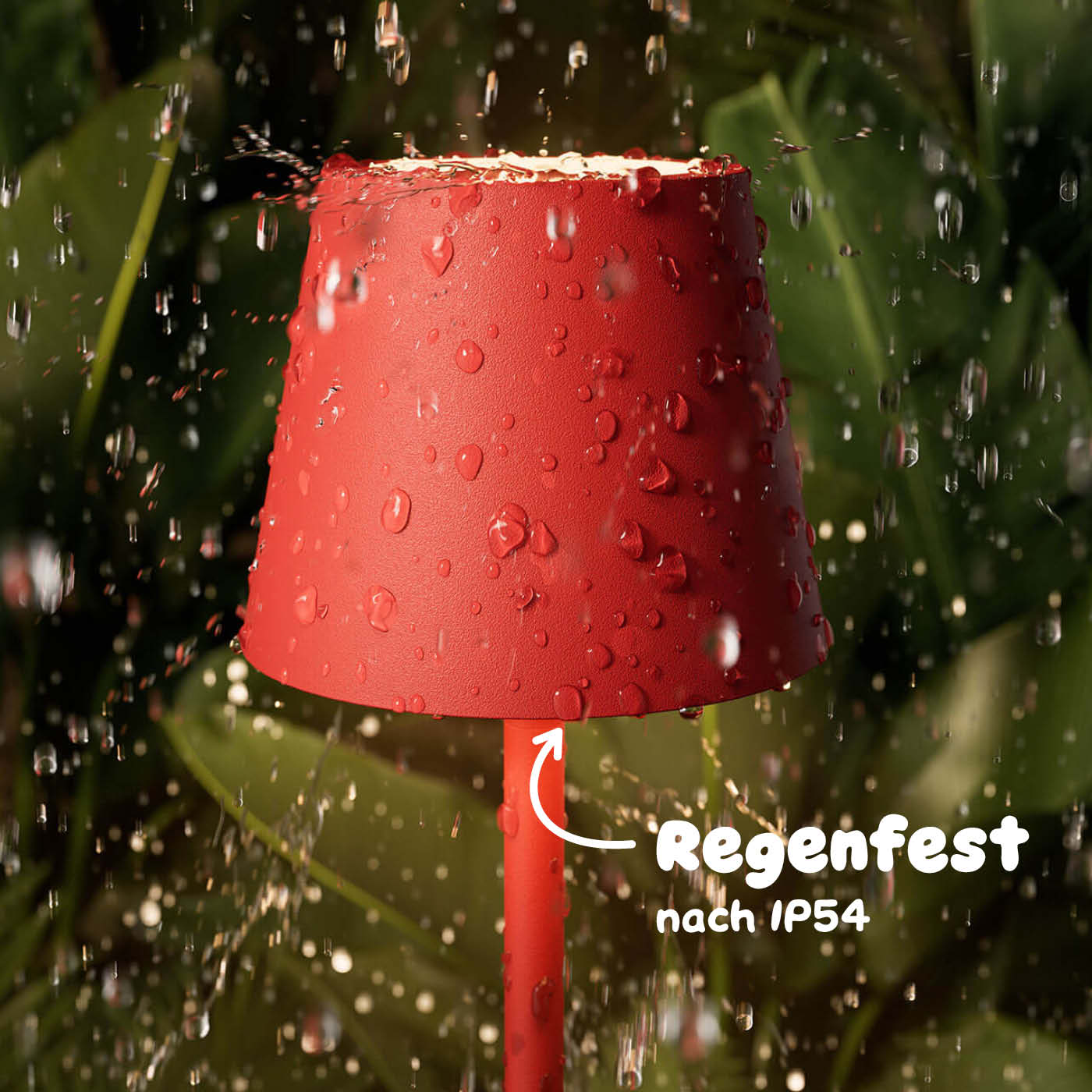 Regenfest: Sigor Nuindie pocket Akku-Leuchte in #Farbe_Feuerrot