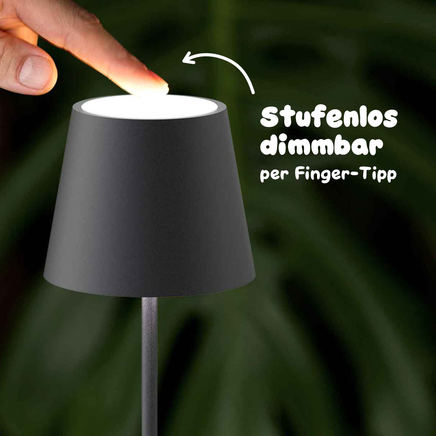 Stufenlos dimmbar: Sigor Nuindie pocket Akku-Leuchte in #Farbe_Nachtschwarz