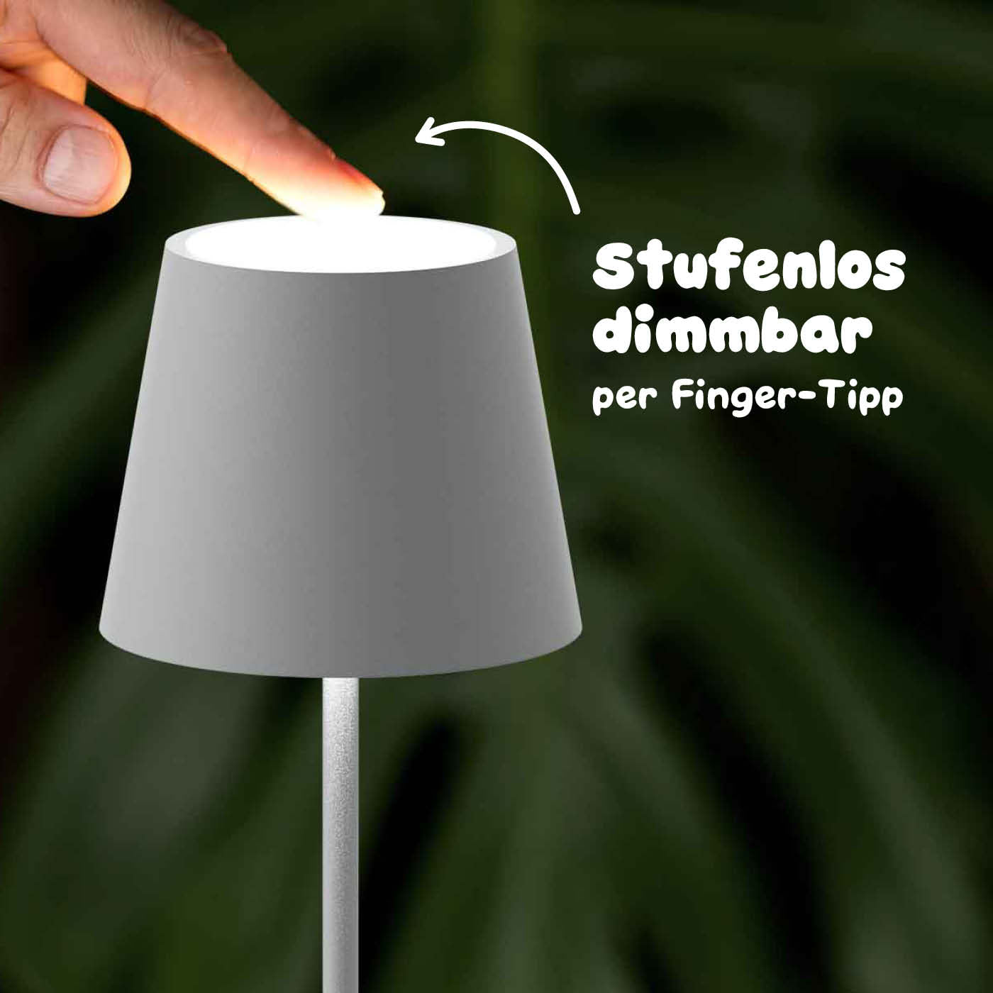 Stufenlos dimmbar: Sigor Nuindie pocket Akku-Leuchte in #Farbe_Nebelgrau