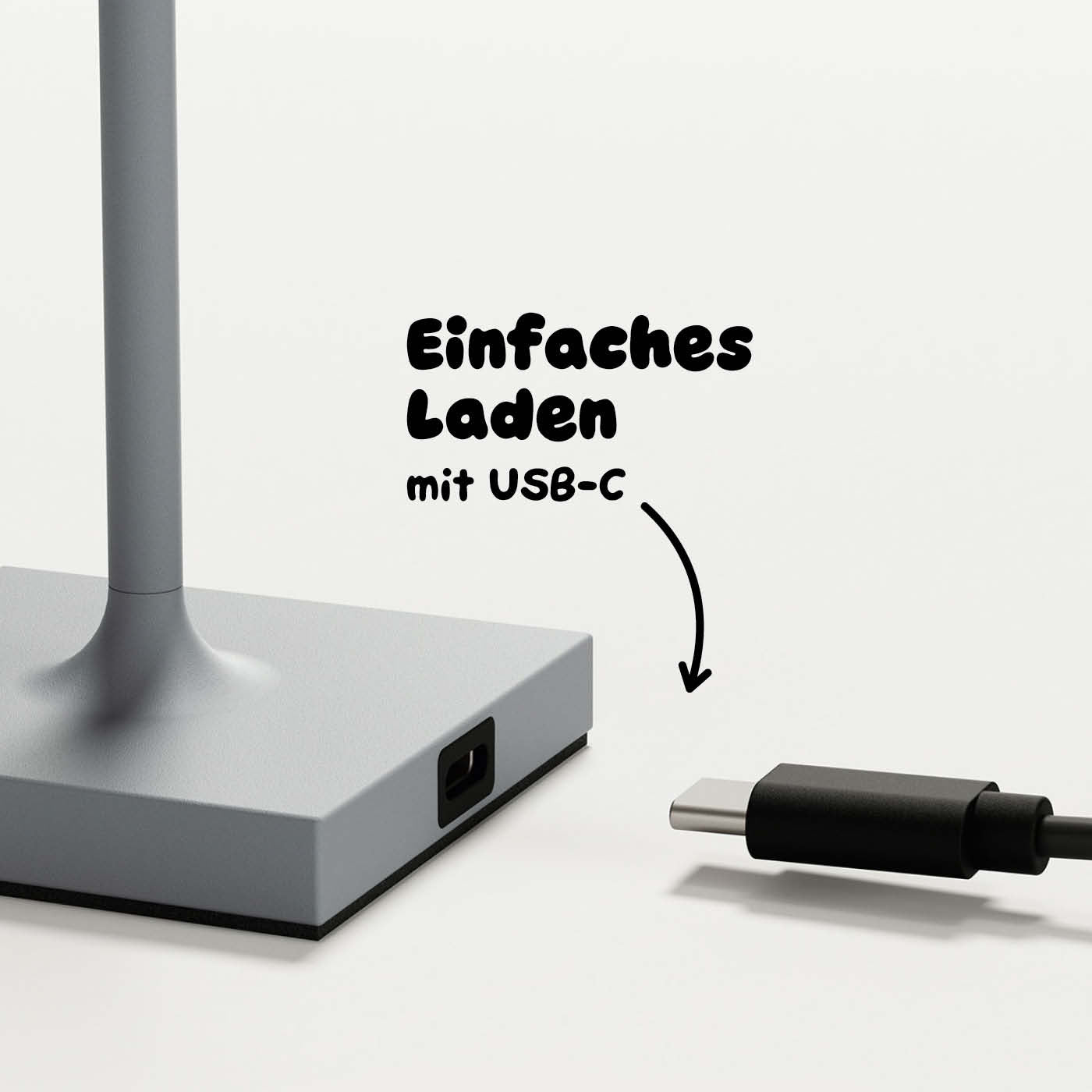 Einfaches Laden: Sigor Nuindie pocket Akku-Leuchte in #Farbe_Nebelgrau