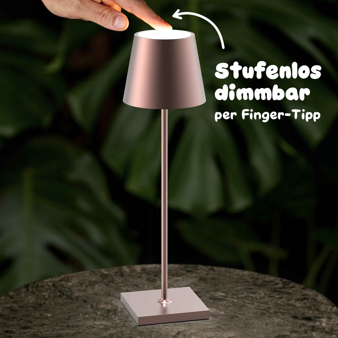 Sigor Nuindie Akku-Tischleuchte, eloxiert in #Farbe_Roségold