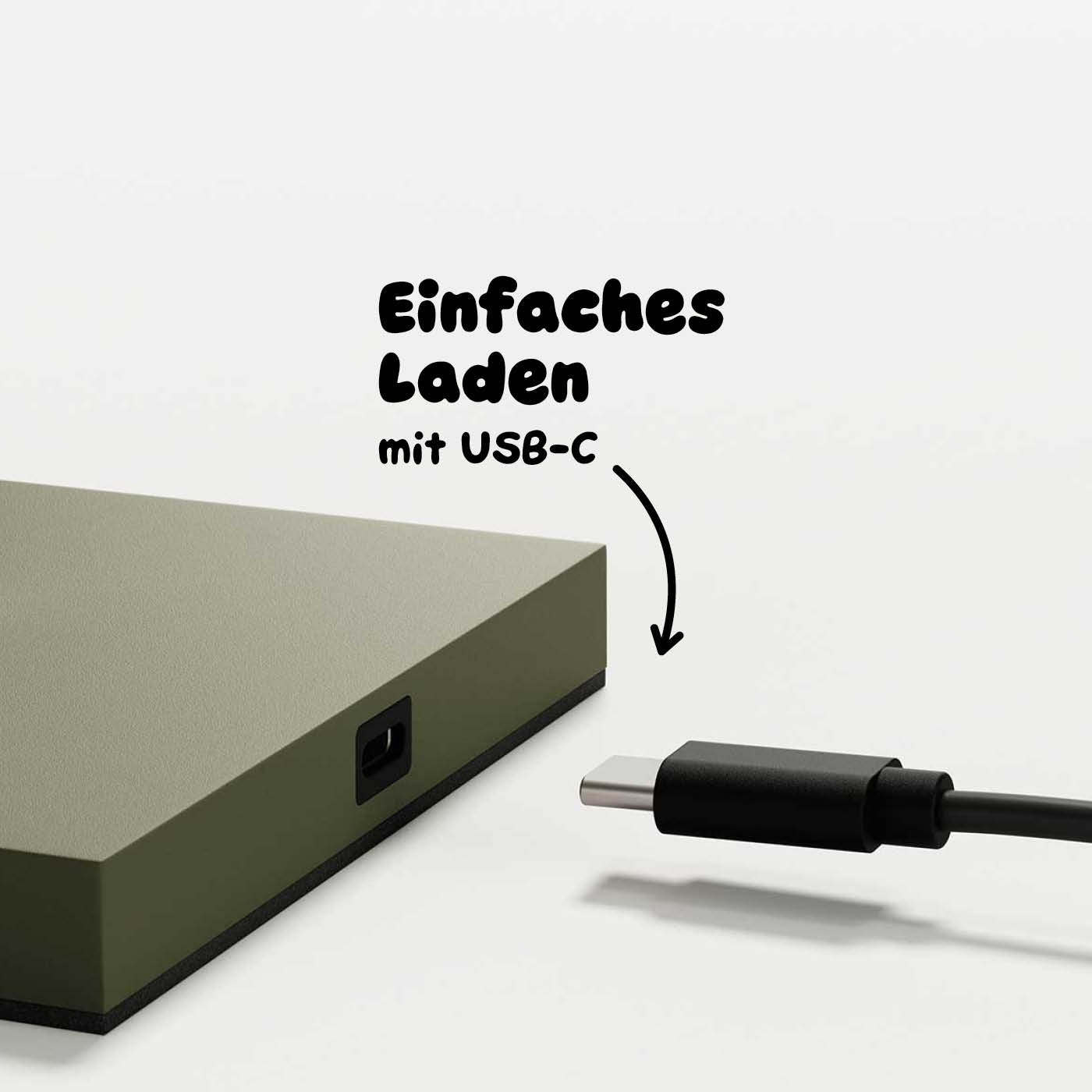 Einfaches Laden: Sigor Nuindie Akku-Tischleuchte in #Farbe_Tannengrün
