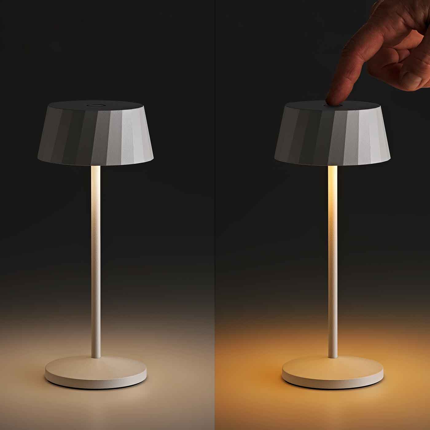 Sigor Facetta LED-Tischleuchte mit FLEXmood Technologie - variable Farbtemperatur von warmweiss bis warmweiss extra einstellbar