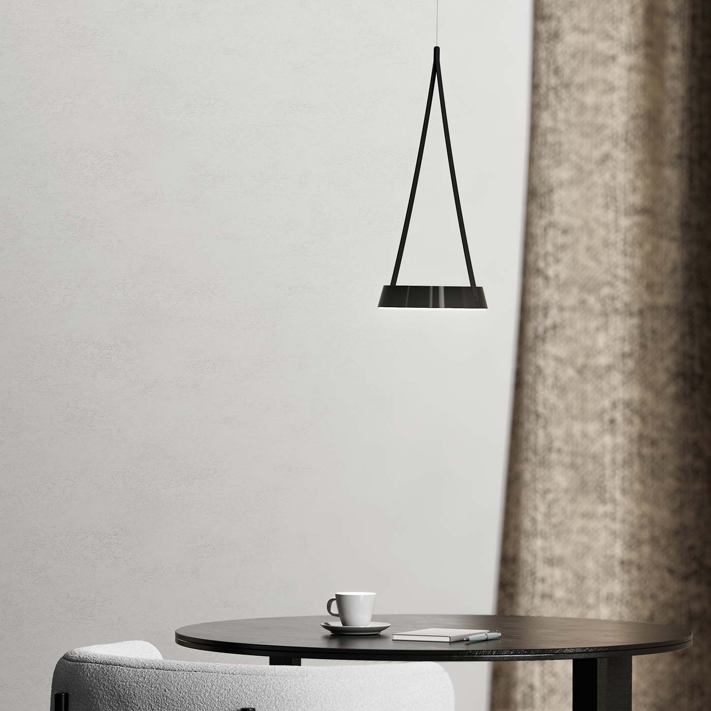 Sigor Mahina Akku-Pendelleuchte in #Farbe_Keramikschwarz