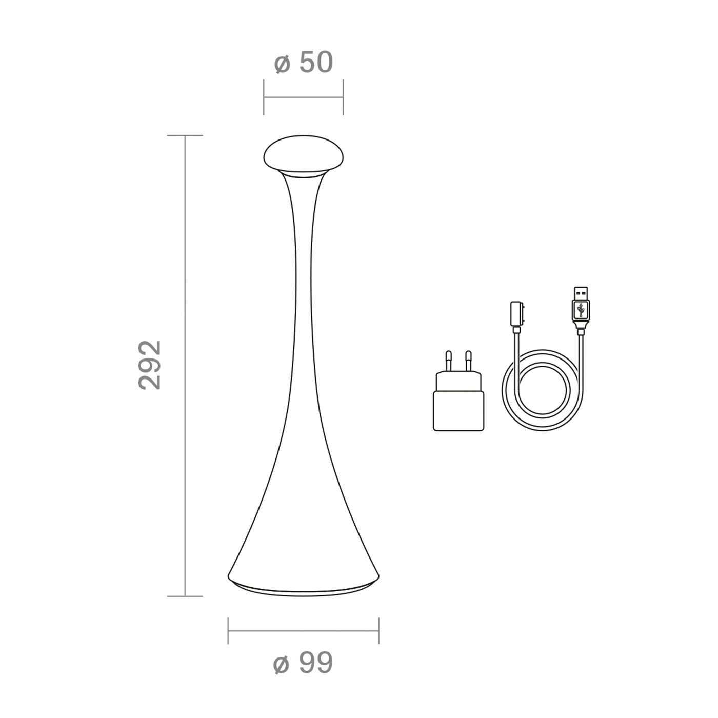 Die Abmessungen der Sigor Nudrop