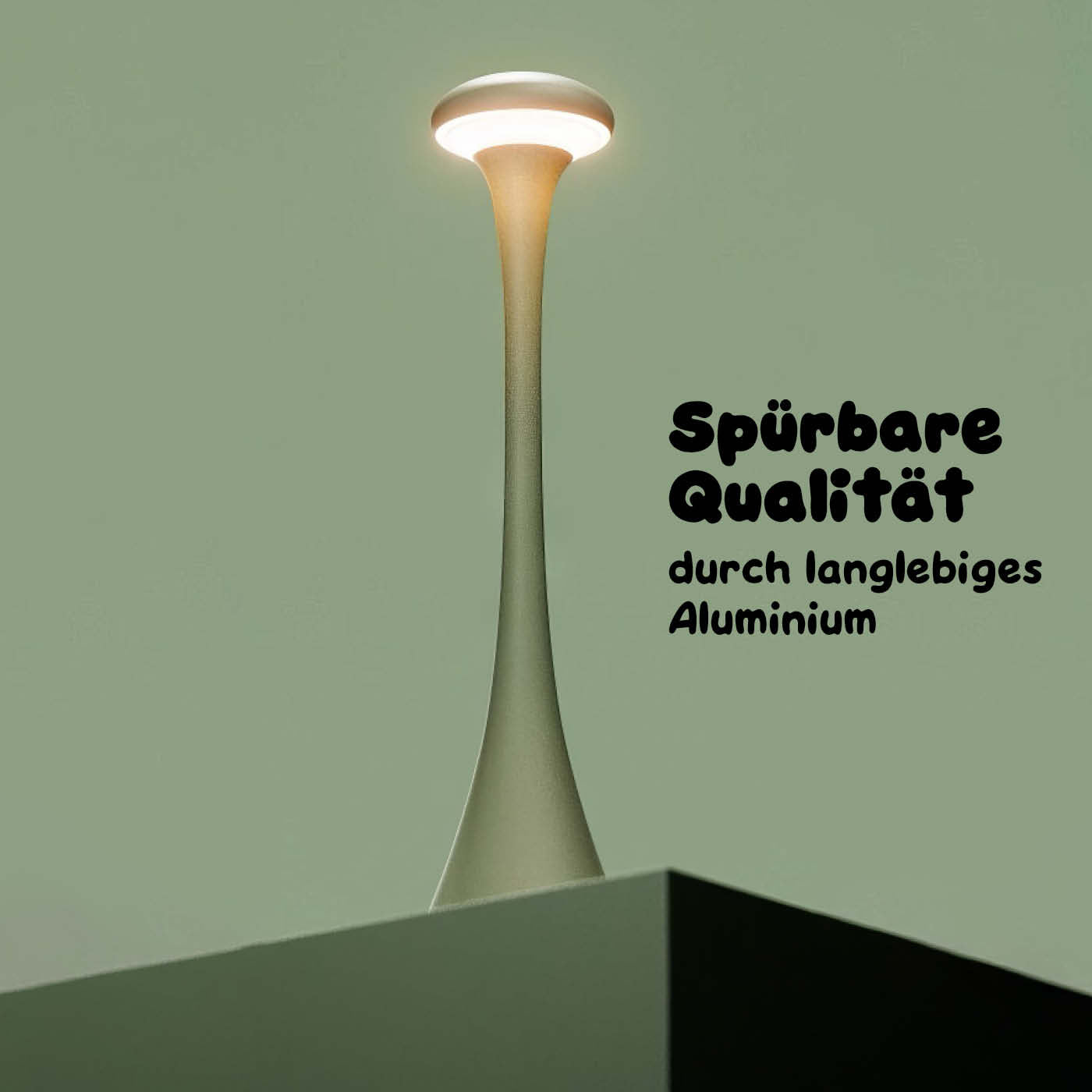 Hochwertiges Aluminium: Sigor Nudrop Akku-Tischleuchte