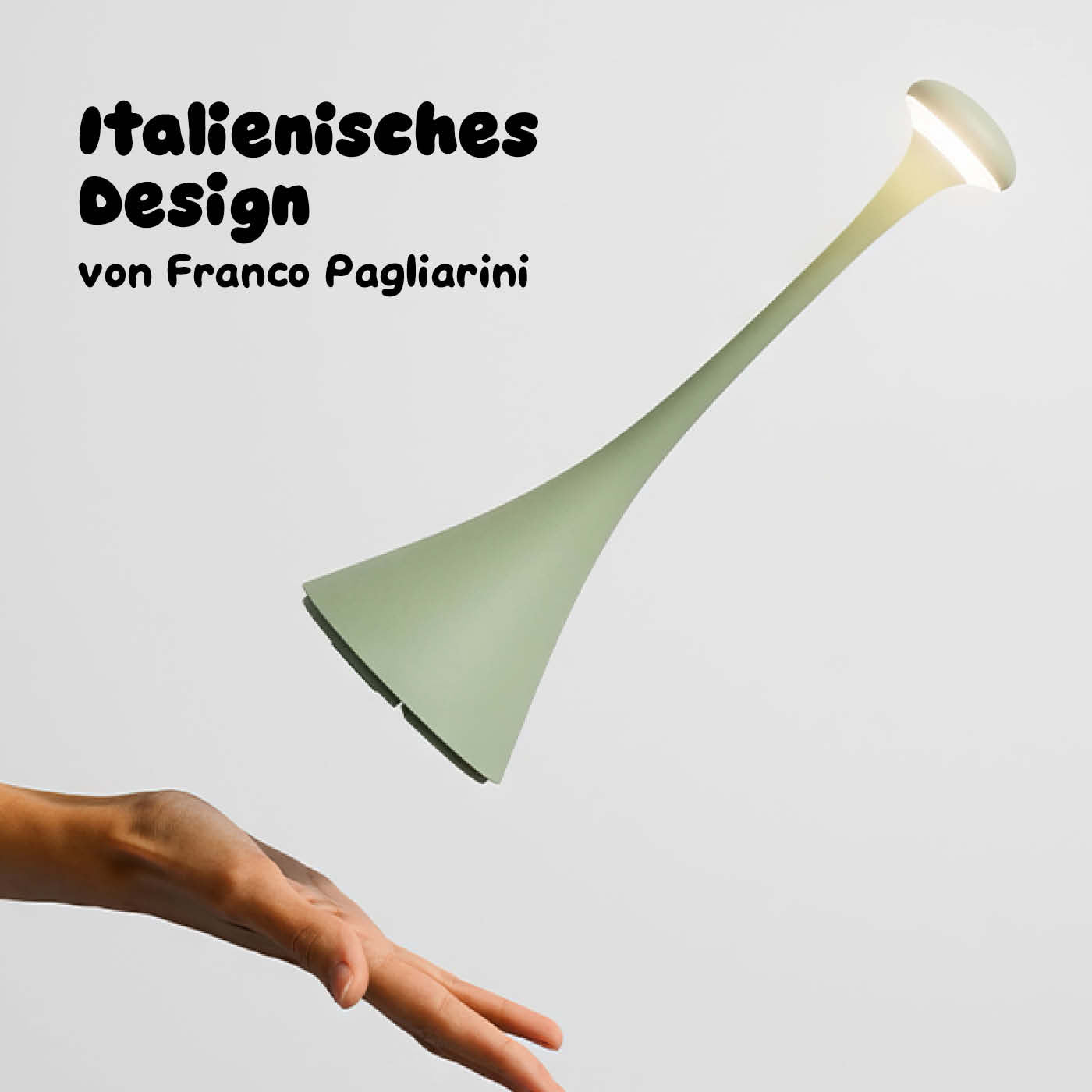 Italienisches Design: Sigor Nudrop dimmbare Akku-Tischleuchte