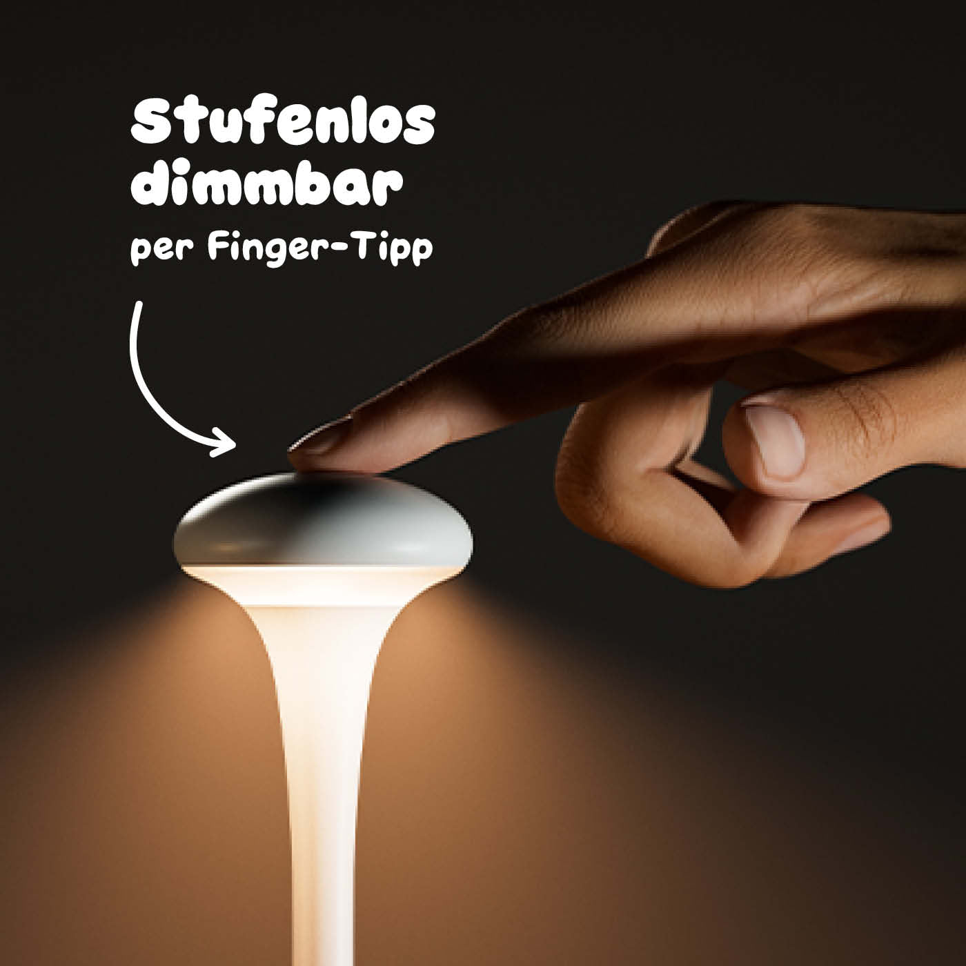 Stufenlos dimmbar: Sigor Nudrop Akku-Tischleuchte