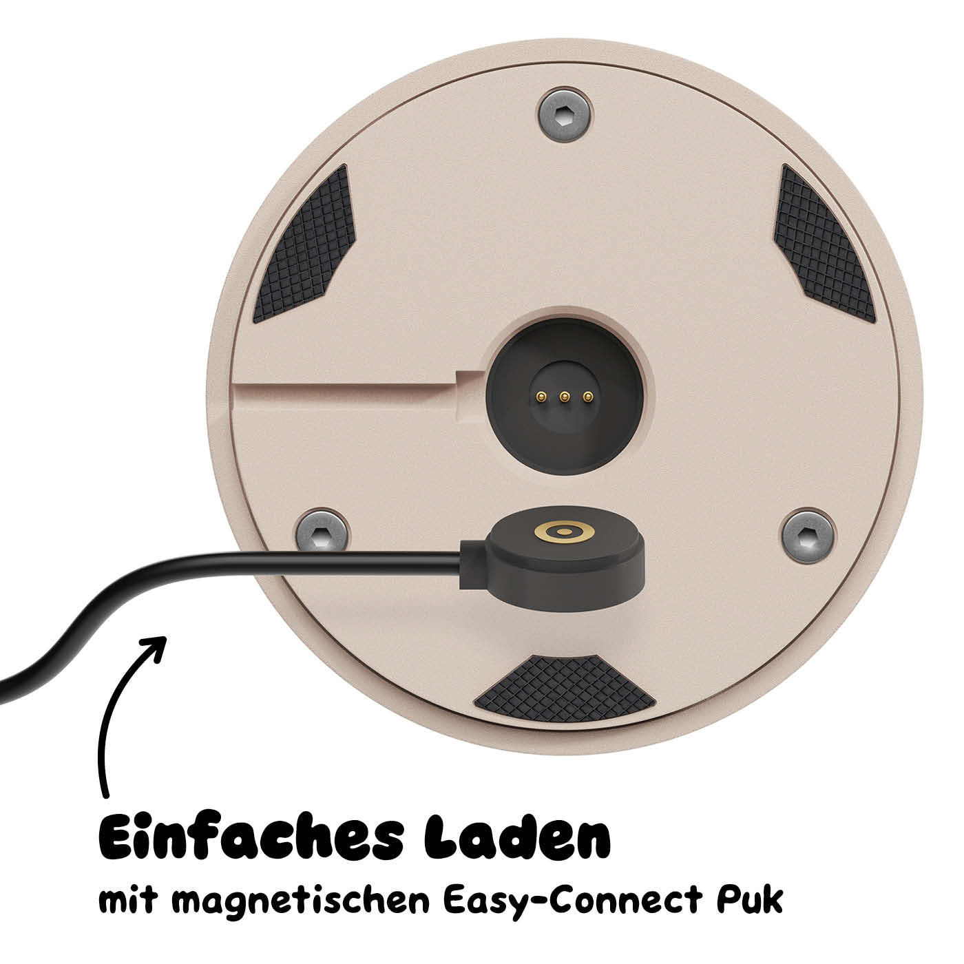 Einfaches Laden: Sigor Nudrop Akku-Tischleuchte in #Farbe_Dünenbeige