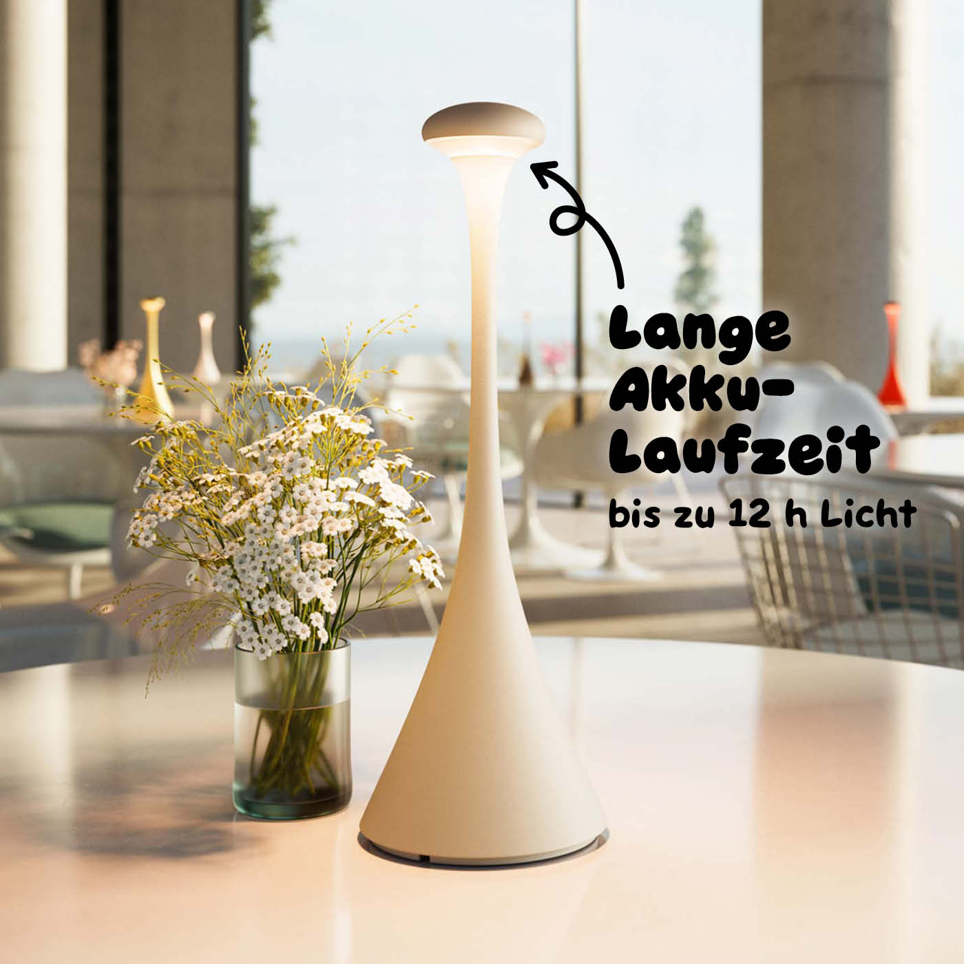 Sigor Nudrop Akku-Tischleuchte in #Farbe_Dünenbeige