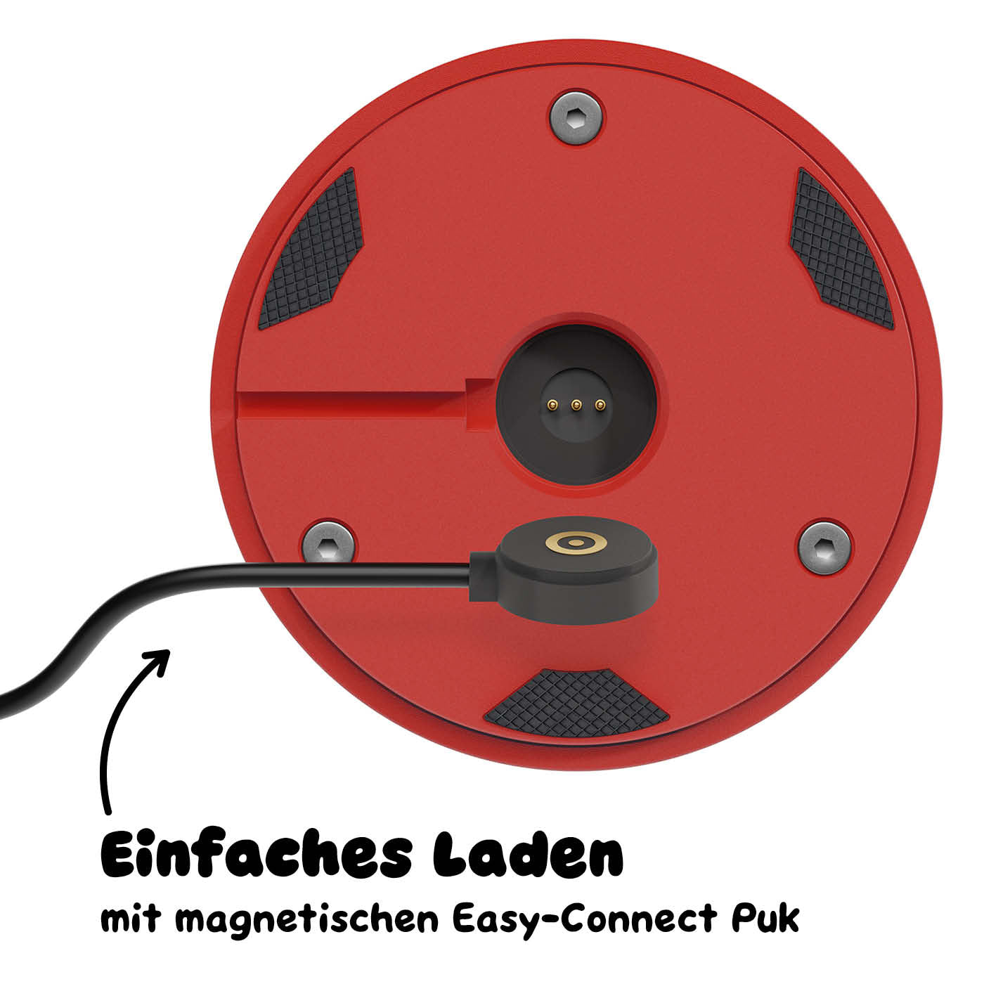 Einfaches Laden: Sigor Nudrop Akku-Tischleuchte in #Farbe_Feuerrot