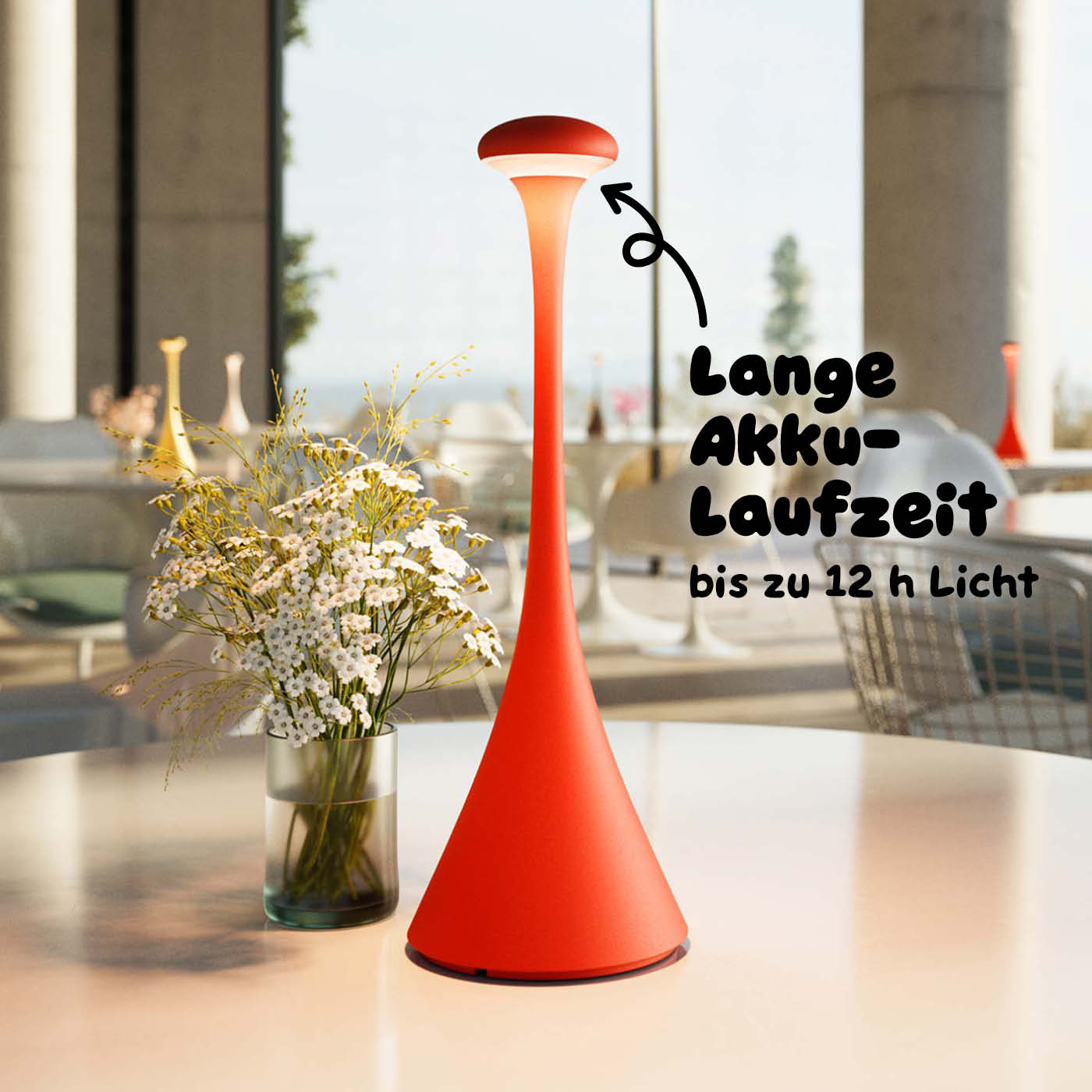 Sigor Nudrop Akku-Tischleuchte in #Farbe_Feuerrot