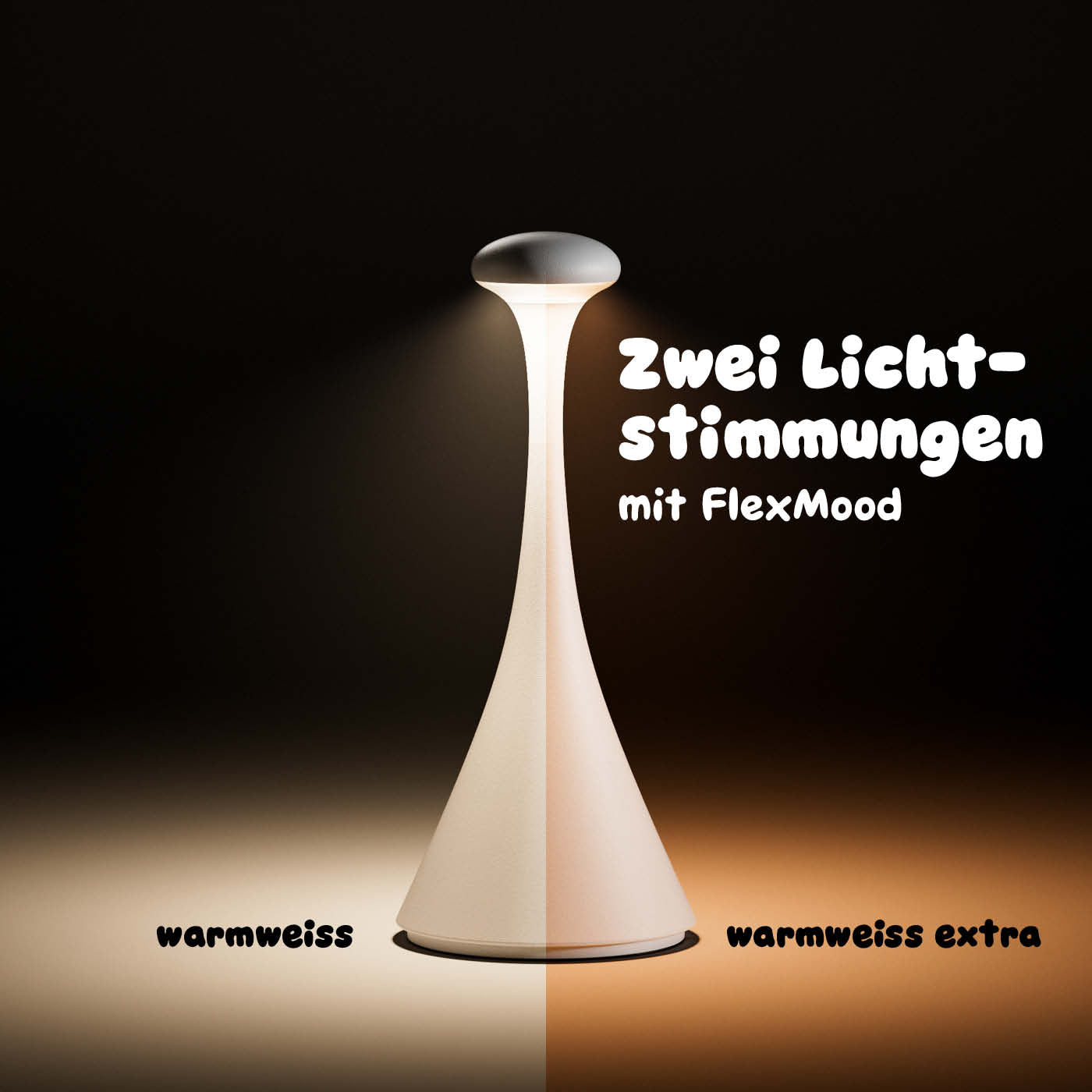 Sigor Nudrop mini Akku-Tischleuchte mit 2 Lichtstimmungen