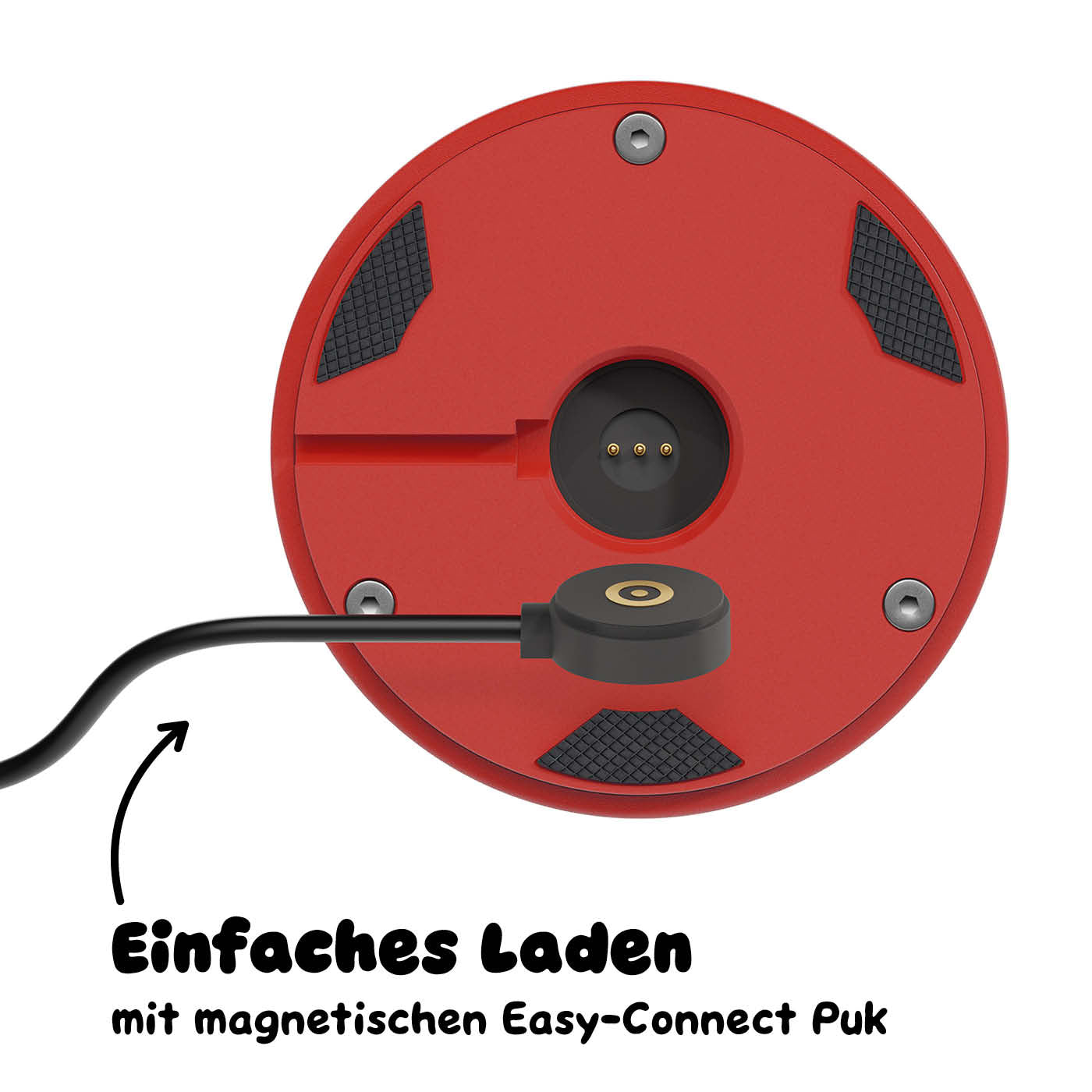Einfaches Laden: Sigor Nudrop mini Akku-Tischleuchte in #Farbe_Feuerrot