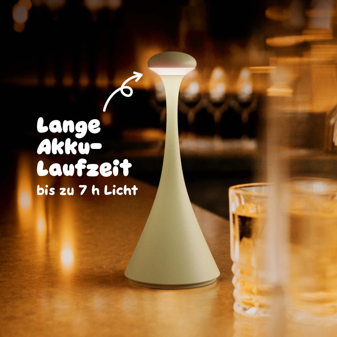 Sigor Nudrop mini Akku-Tischleuchte in #Farbe_Salbeigrün