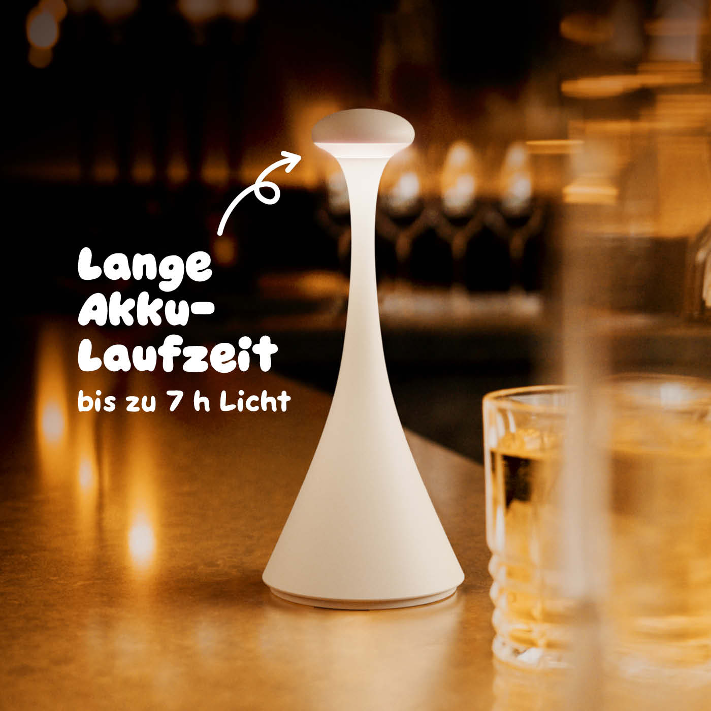 Sigor Nudrop mini Akku-Tischleuchte in #Farbe_Schneeweiss