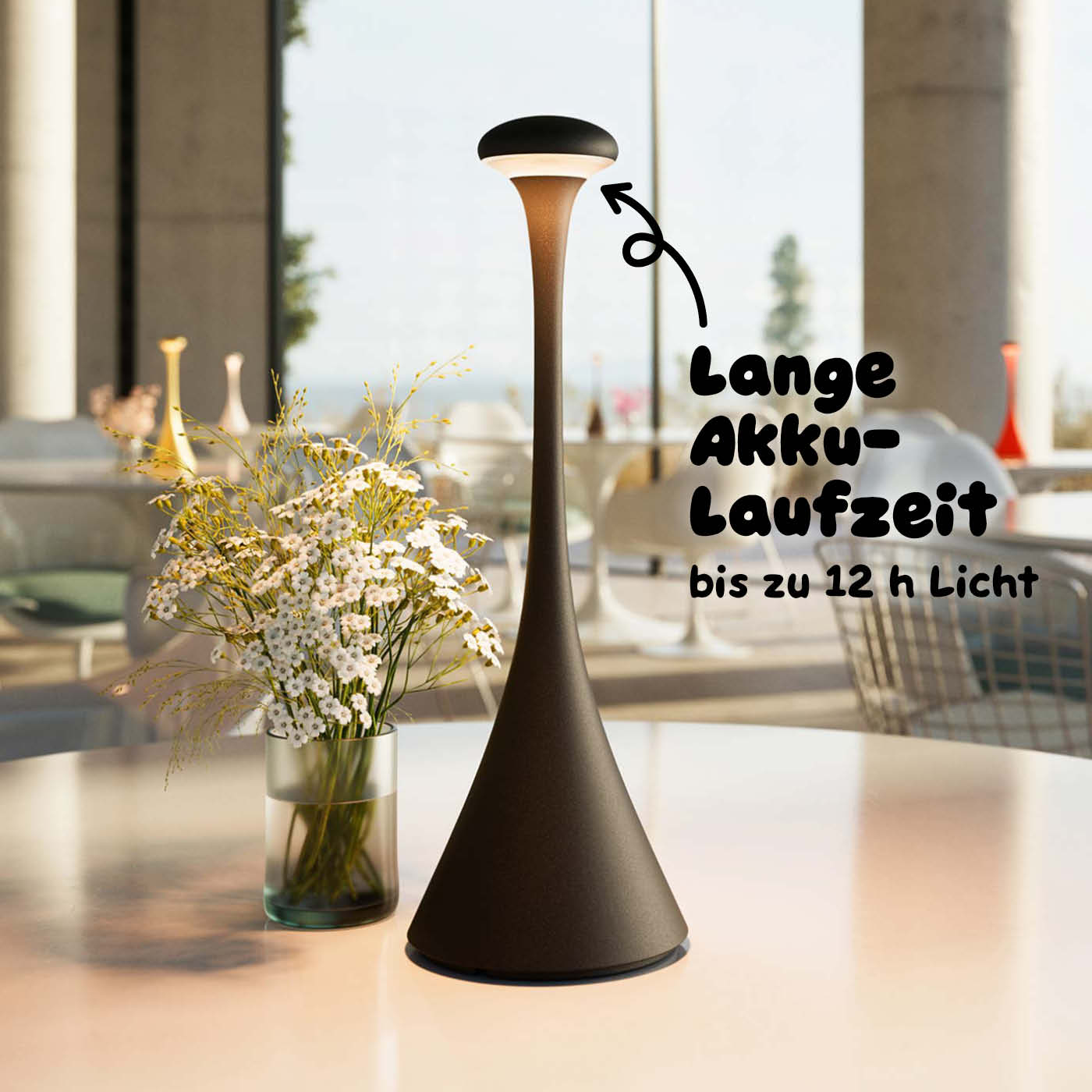 Sigor Nudrop Akku-Tischleuchte in #Farbe_Nachtschwarz