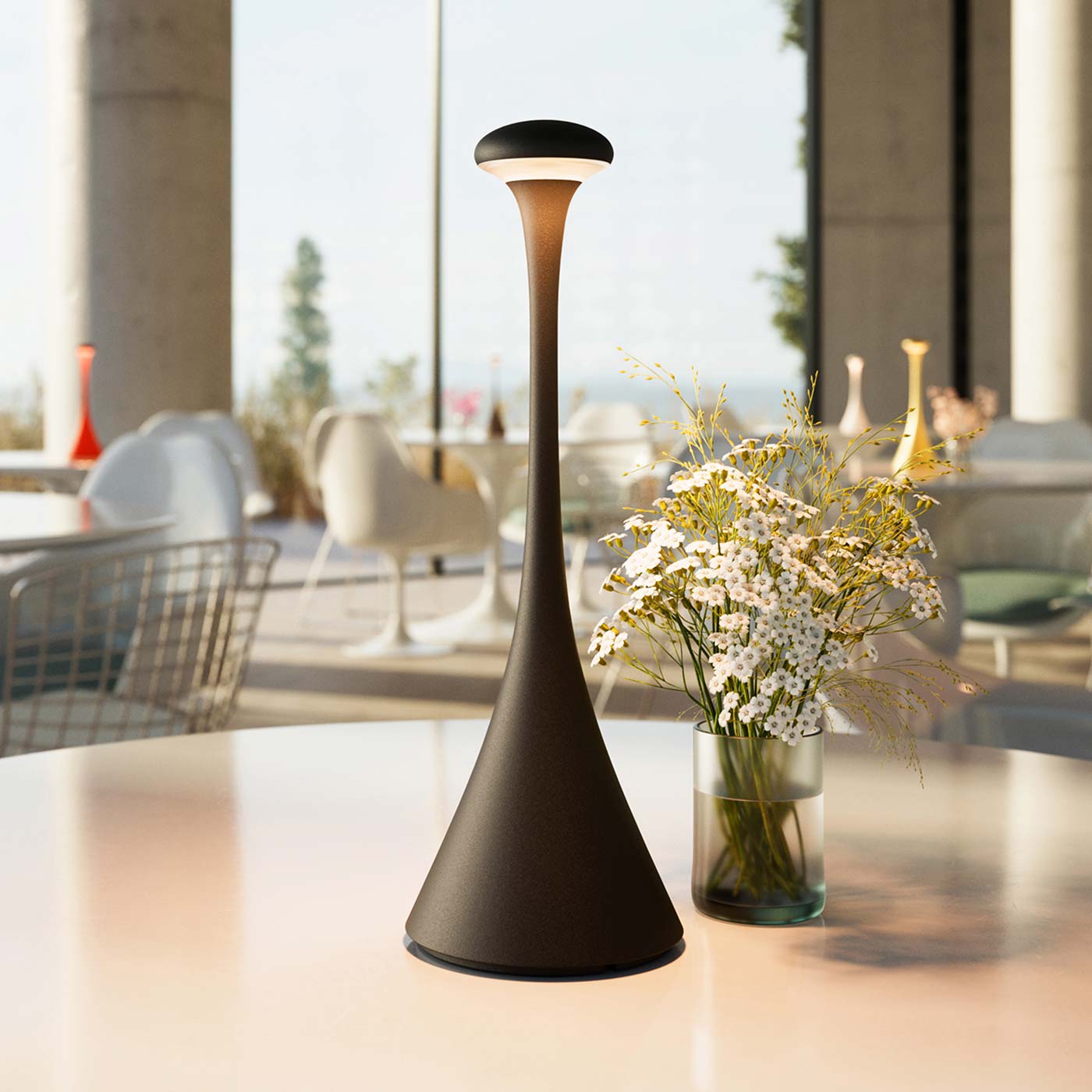 Sigor Nudrop Akku-Tischleuchte in #Farbe_Nachtschwarz